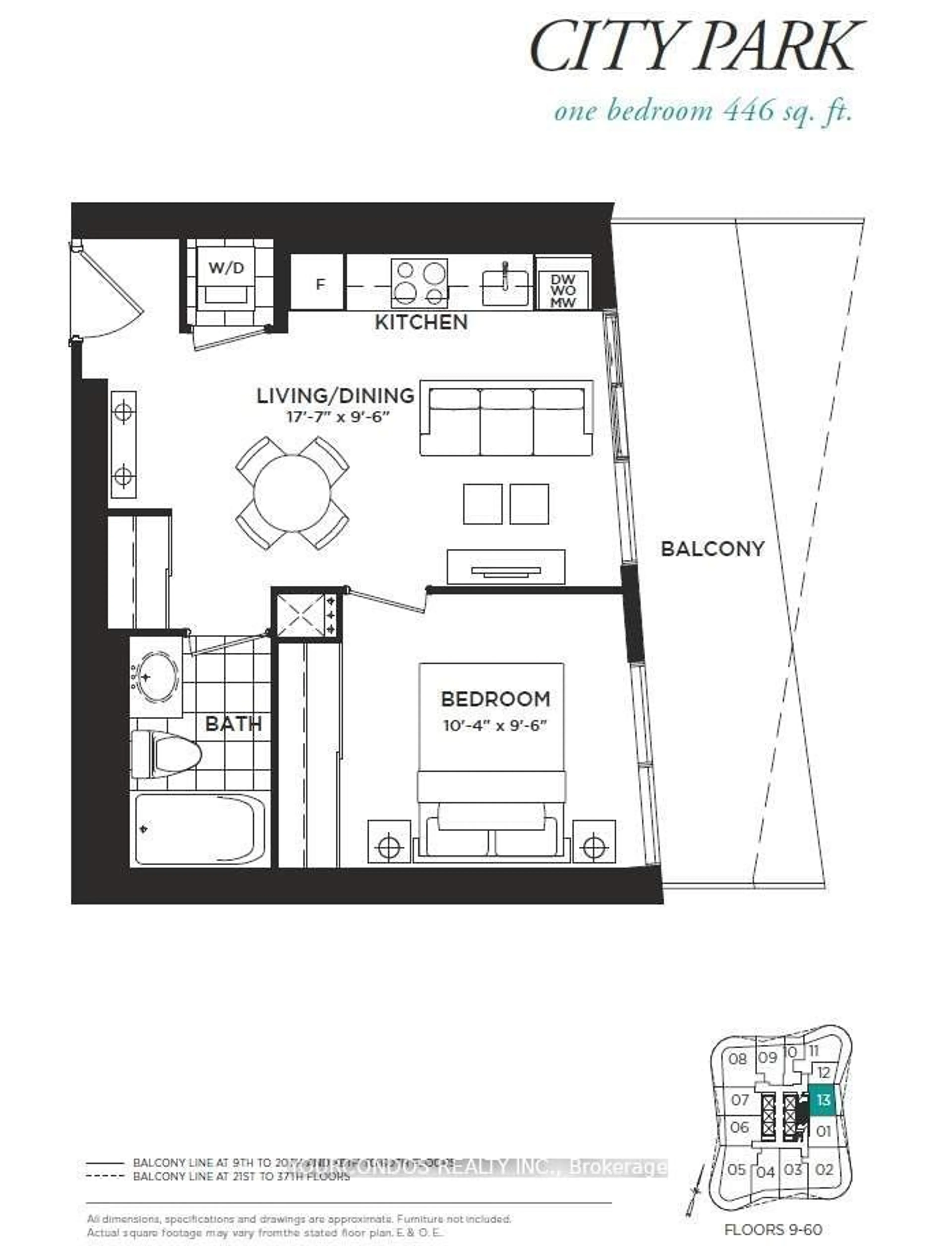 Floor plan for 11 Wellesley St #3013, Toronto Ontario M4Y 0G4