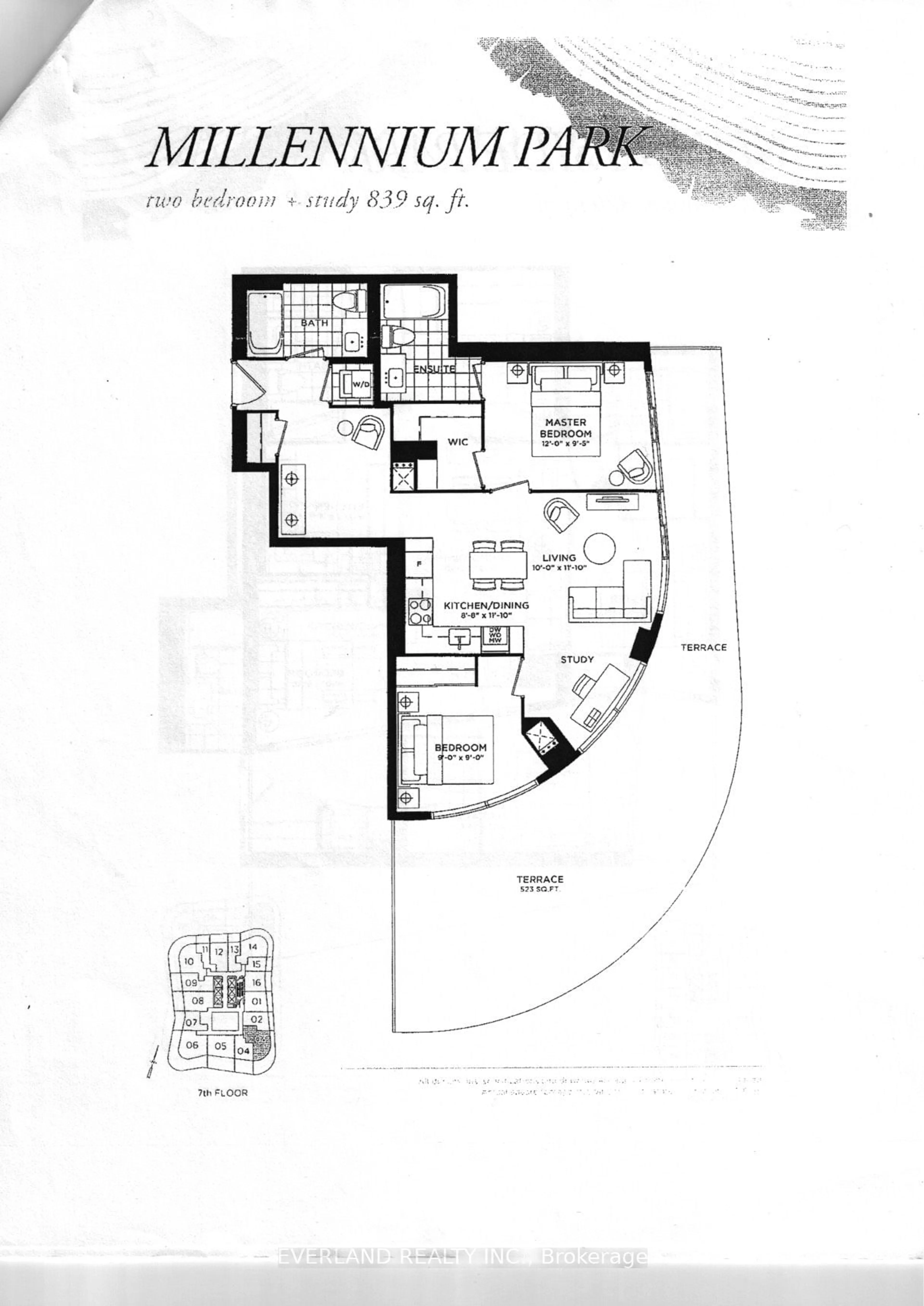 Floor plan for 11 Wellesley St #703, Toronto Ontario M4Y 1E8