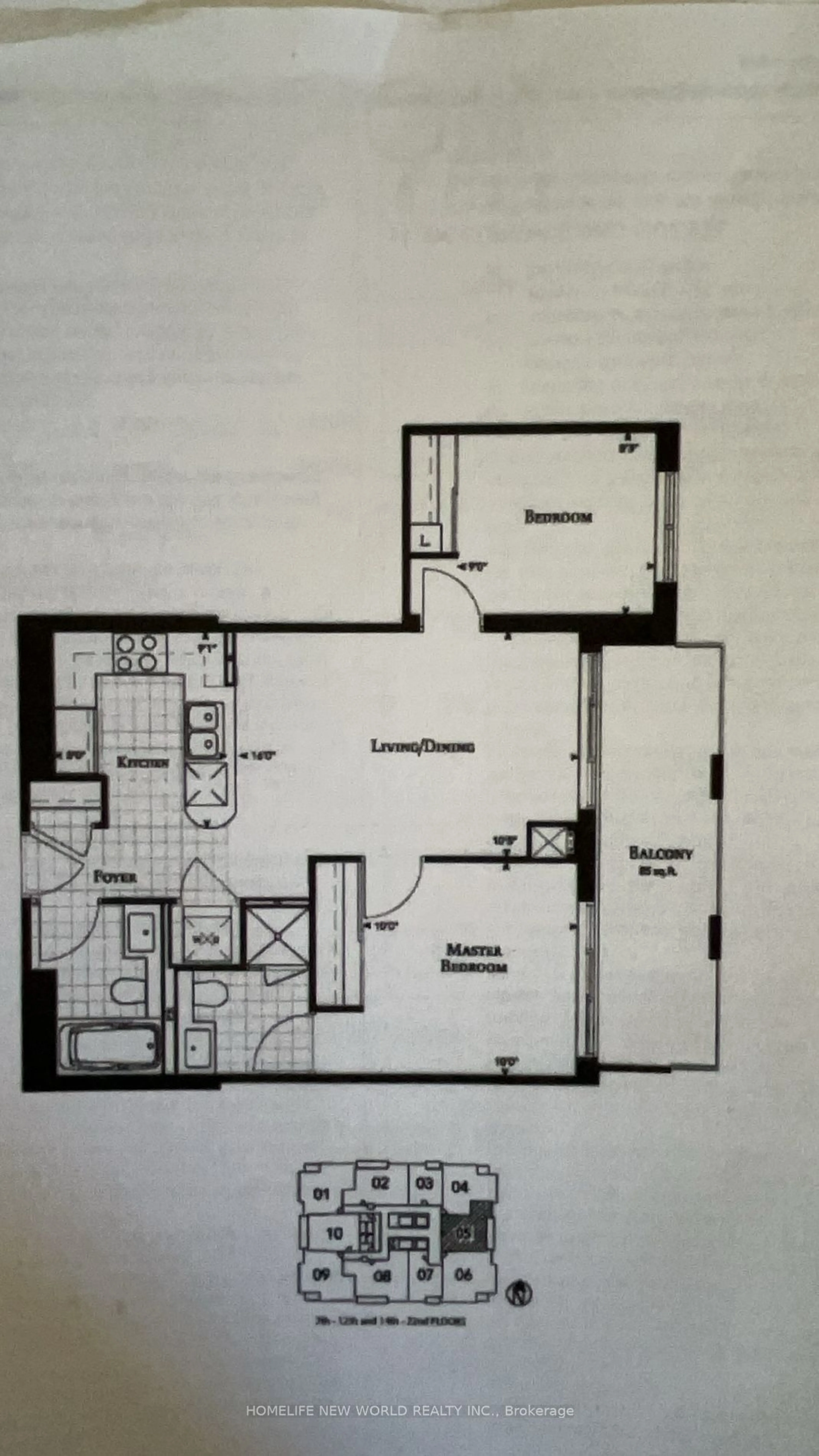 Floor plan for 35 Balmuto St #1905, Toronto Ontario M4Y 0A3