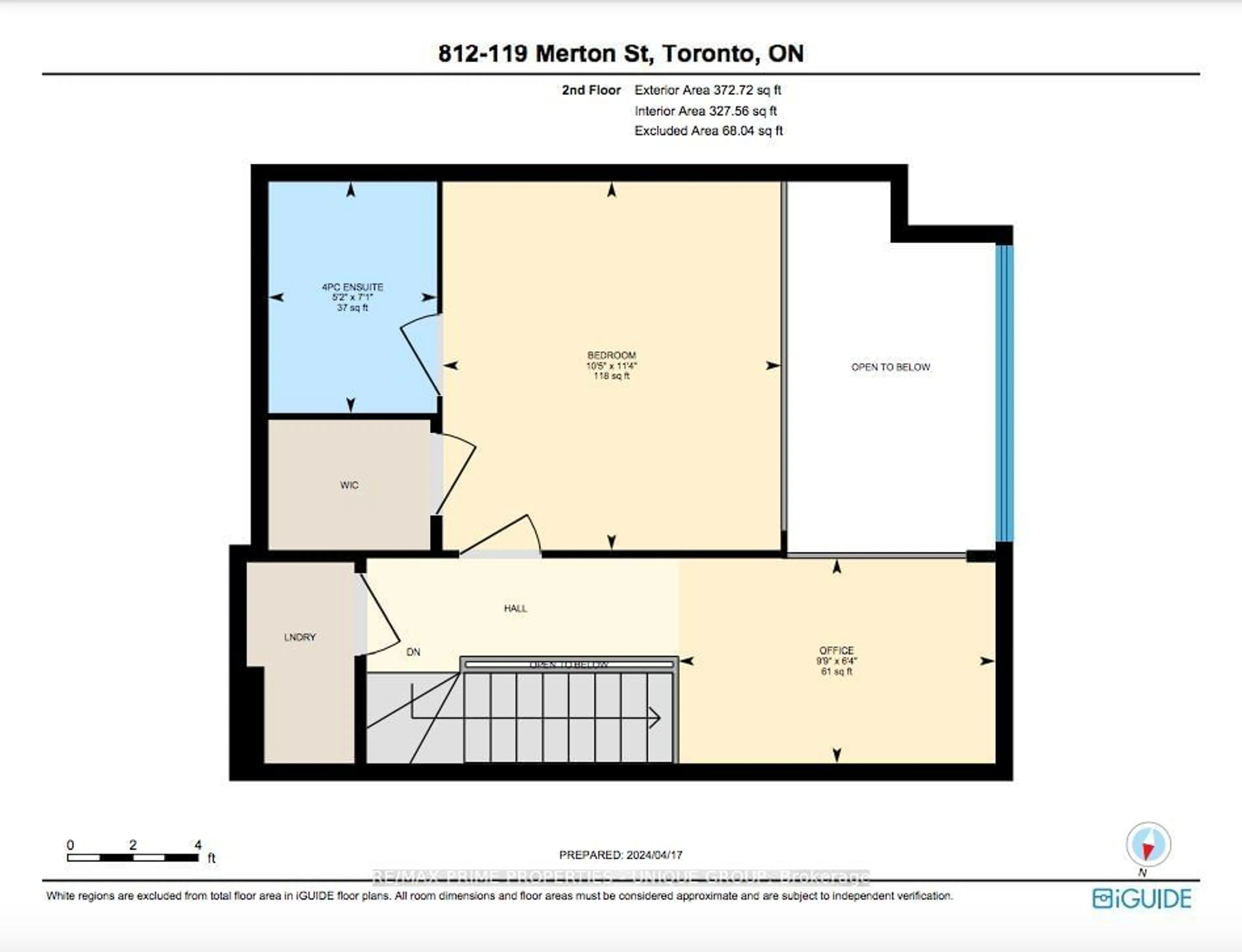 Floor plan for 119 Merton St #812, Toronto Ontario M4S 3G5