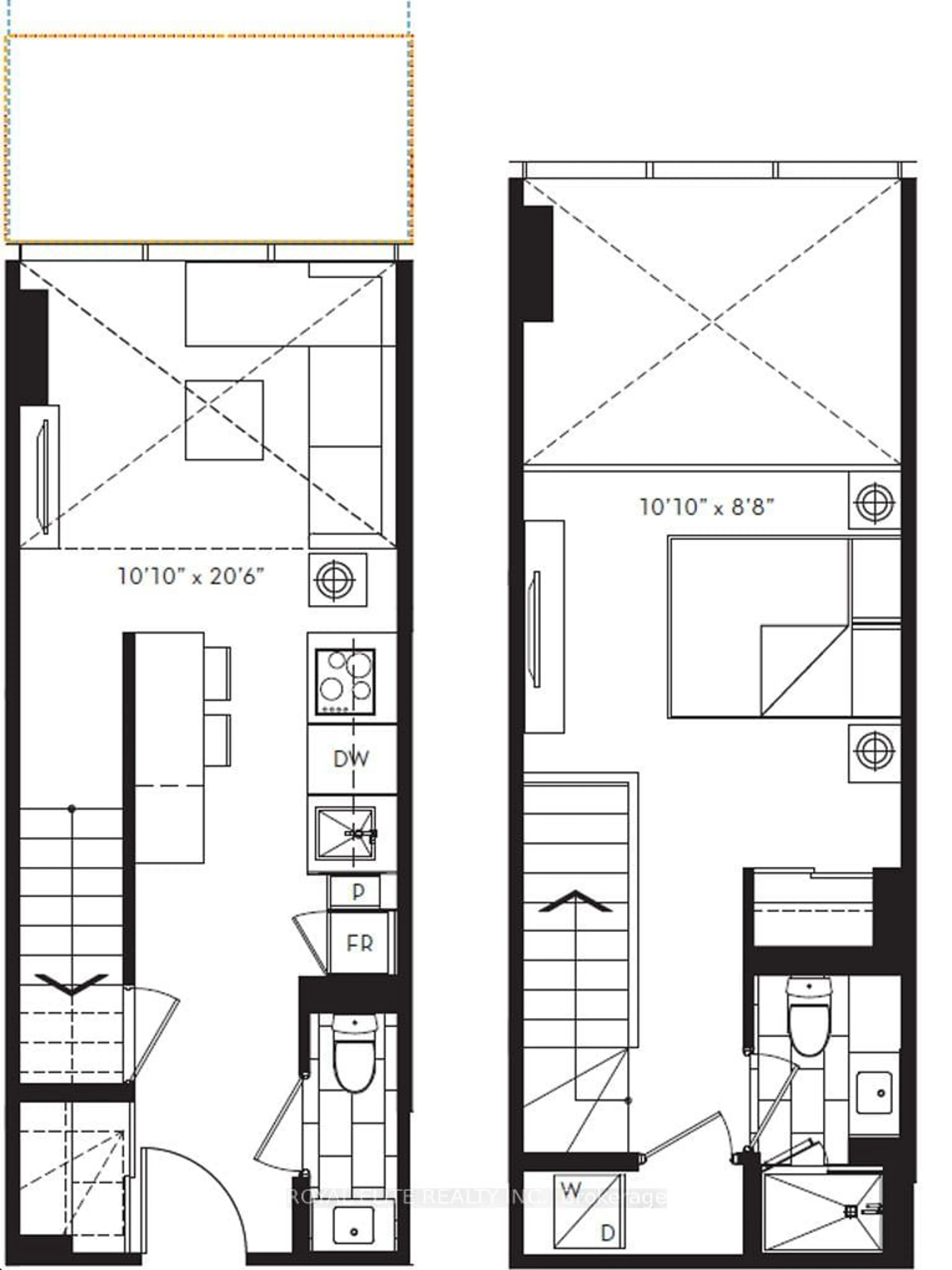 Floor plan for 77 Shuter St #520, Toronto Ontario M5C 1S1