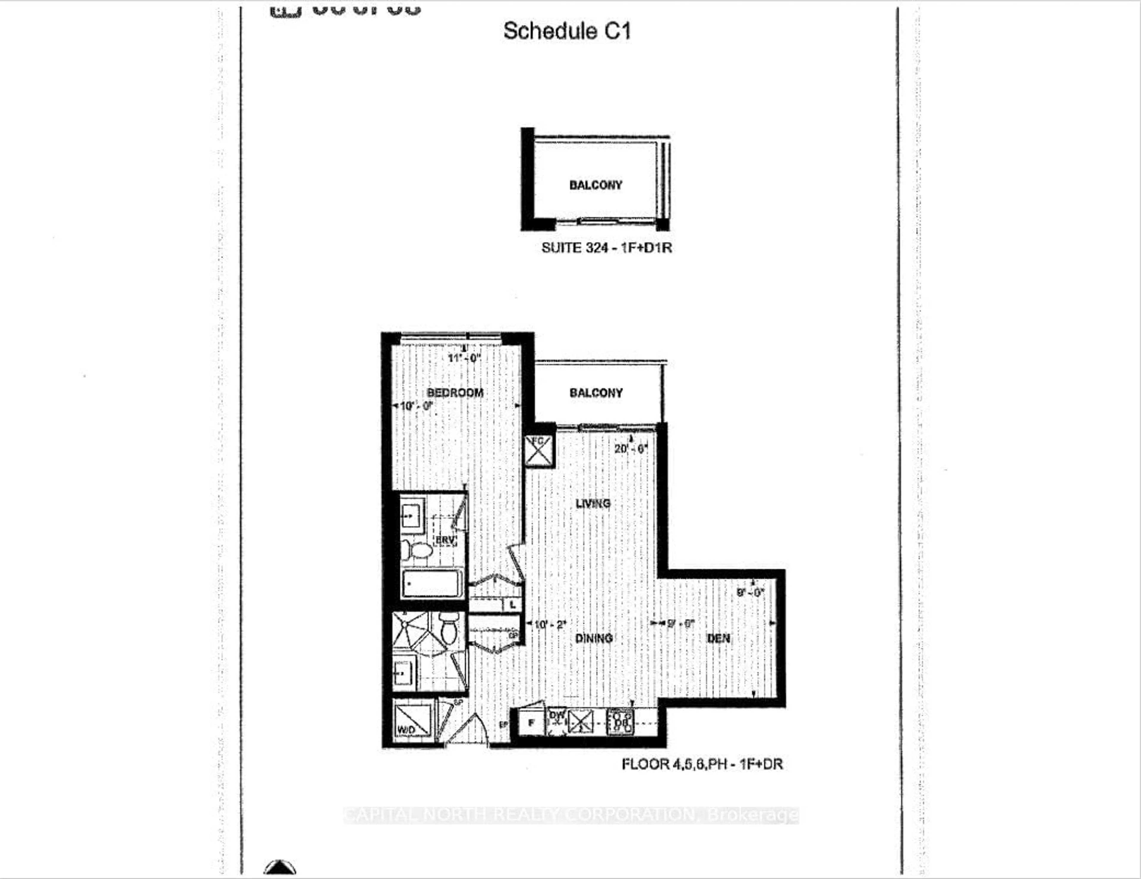 Floor plan for 280 Howland Ave #324, Toronto Ontario M5R 0C3