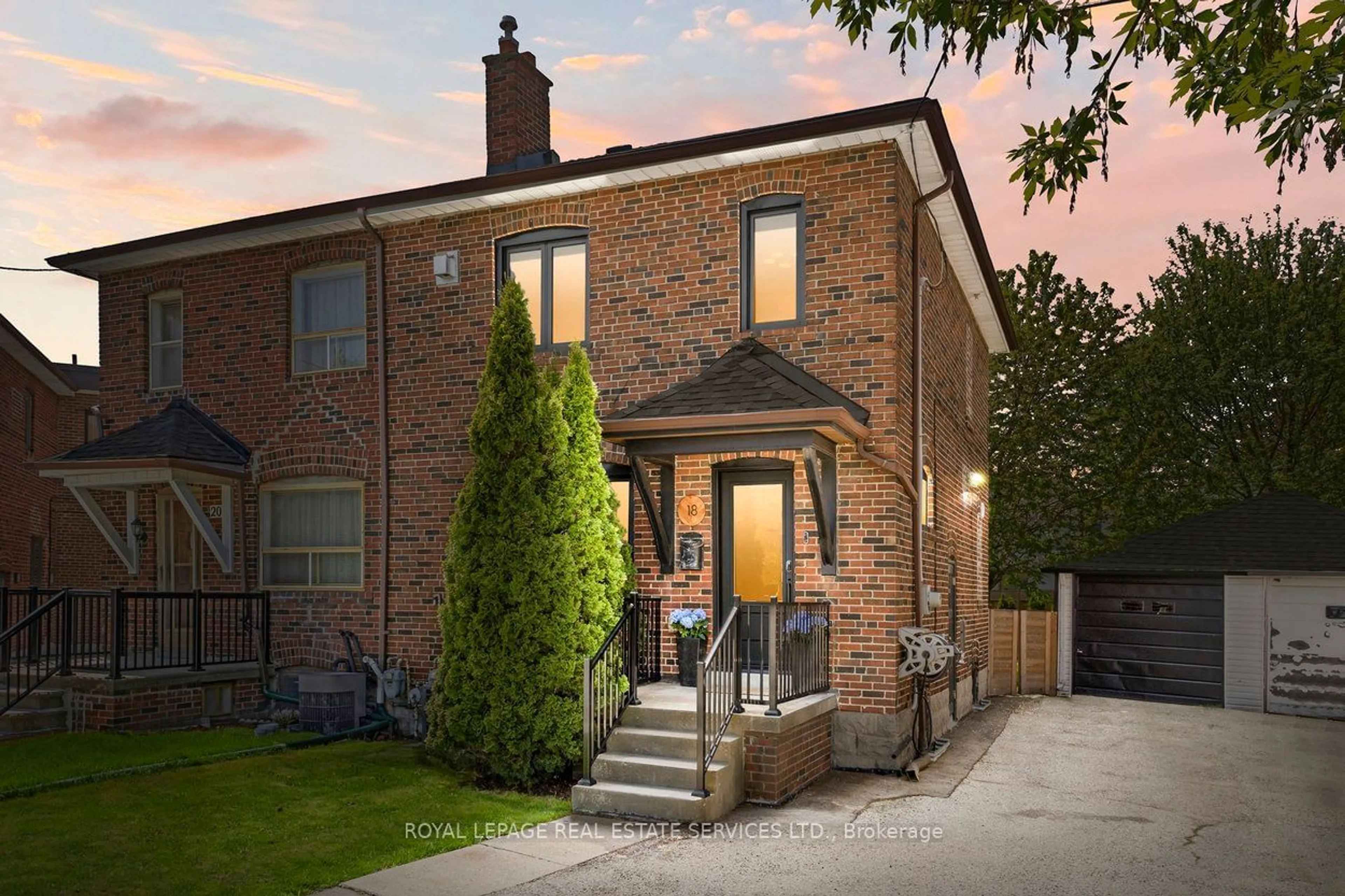 Home with brick exterior material for 18 Coates Ave, Toronto Ontario M6C 1K7