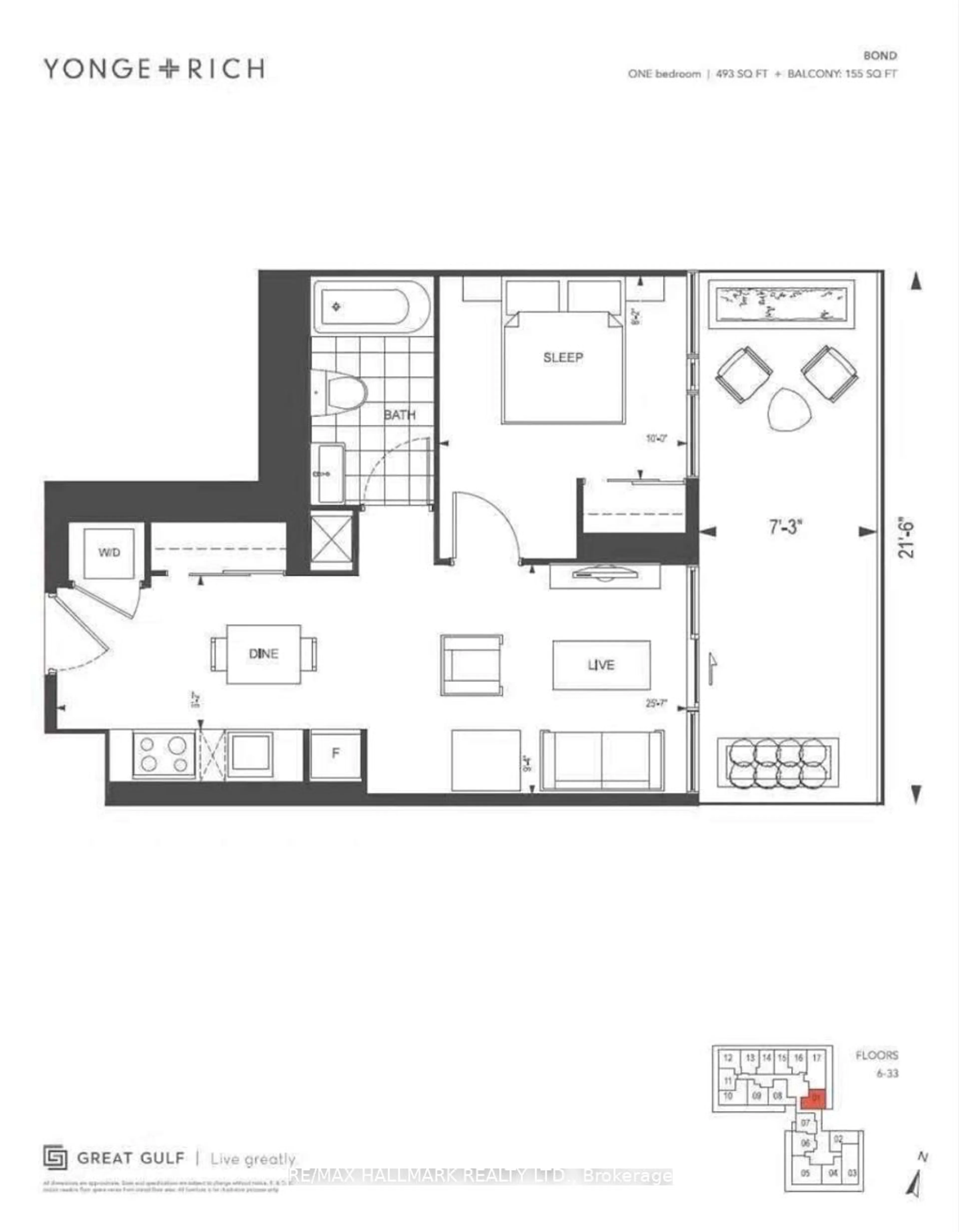 Floor plan for 25 Richmond St #1401, Toronto Ontario M5C 0A6