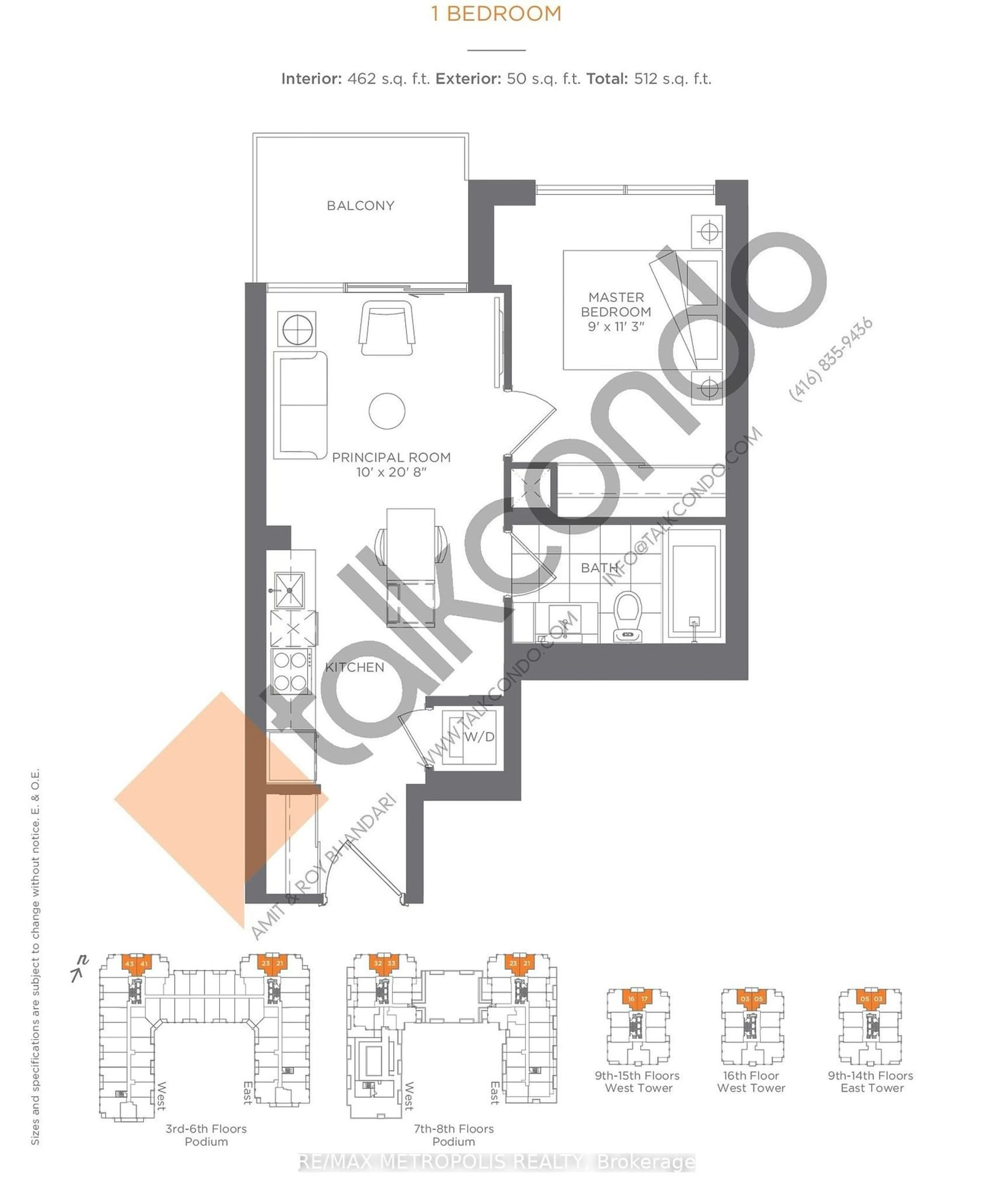 Floor plan for 31 Tippett Rd #1417, Toronto Ontario M3H 0C8