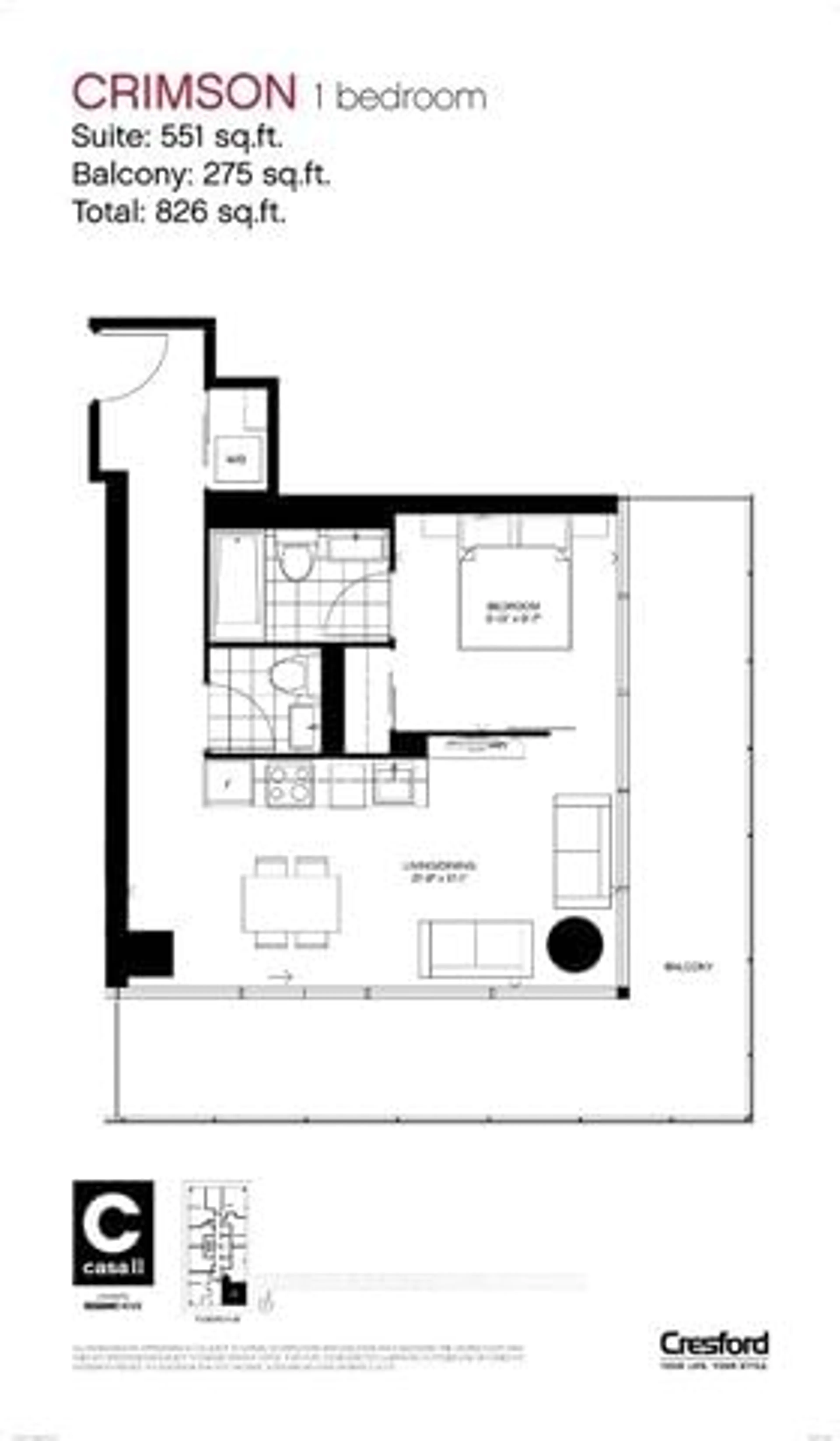 Floor plan for 42 Charles St #1902, Toronto Ontario M4Y 1N3
