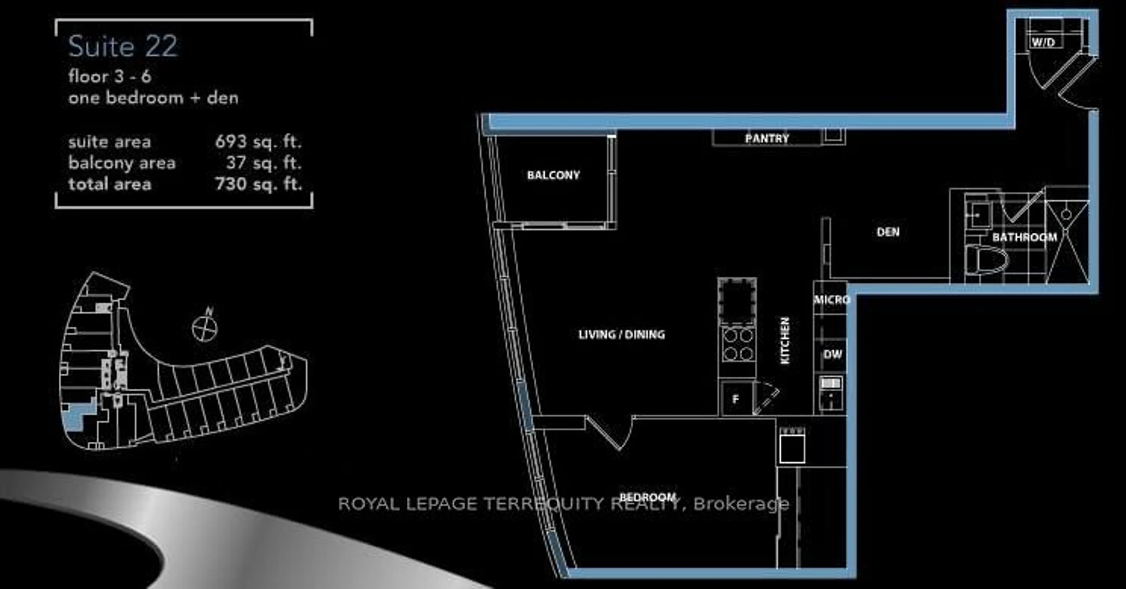 Floor plan for 38 Dan Leckie Way #322, Toronto Ontario M5V 2V6
