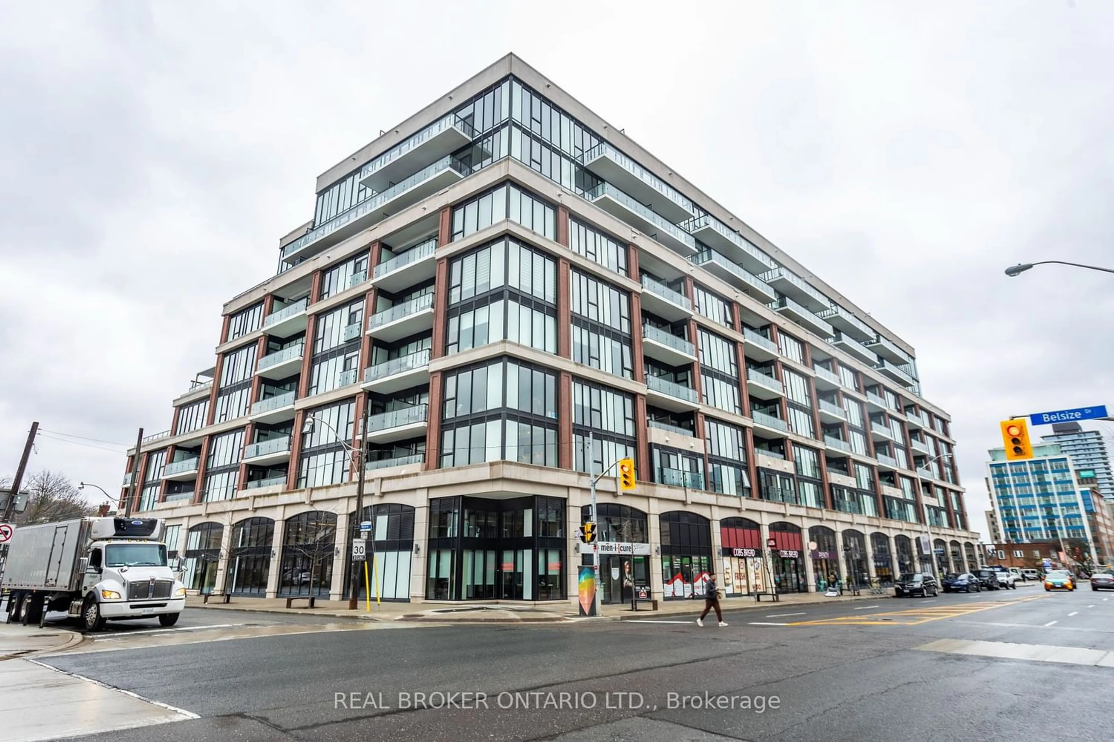 A pic from exterior of the house or condo for 1 Belsize Dr #206, Toronto Ontario M4S 0B9