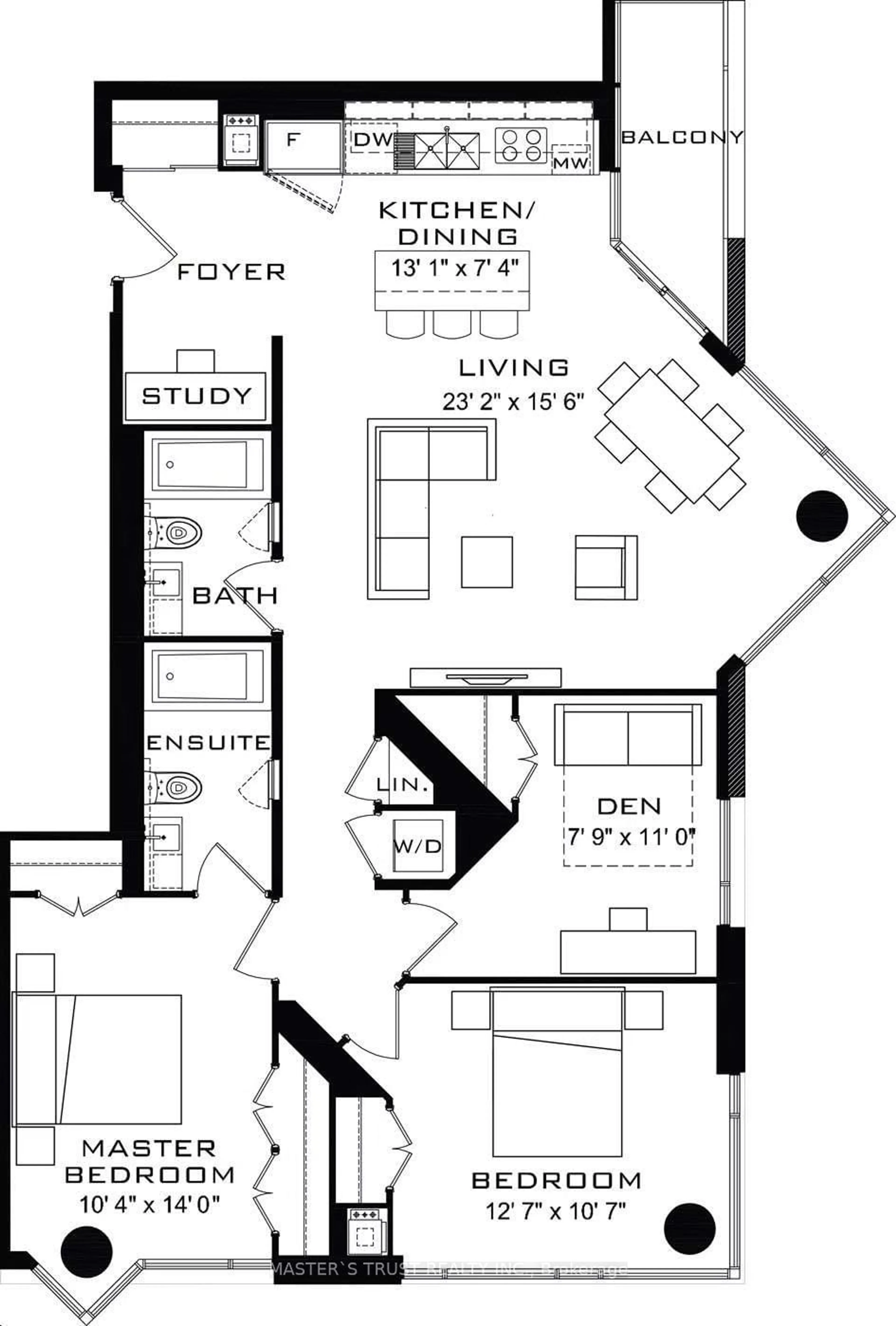 Floor plan for 45 Charles St #311, Toronto Ontario M4Y 1S2
