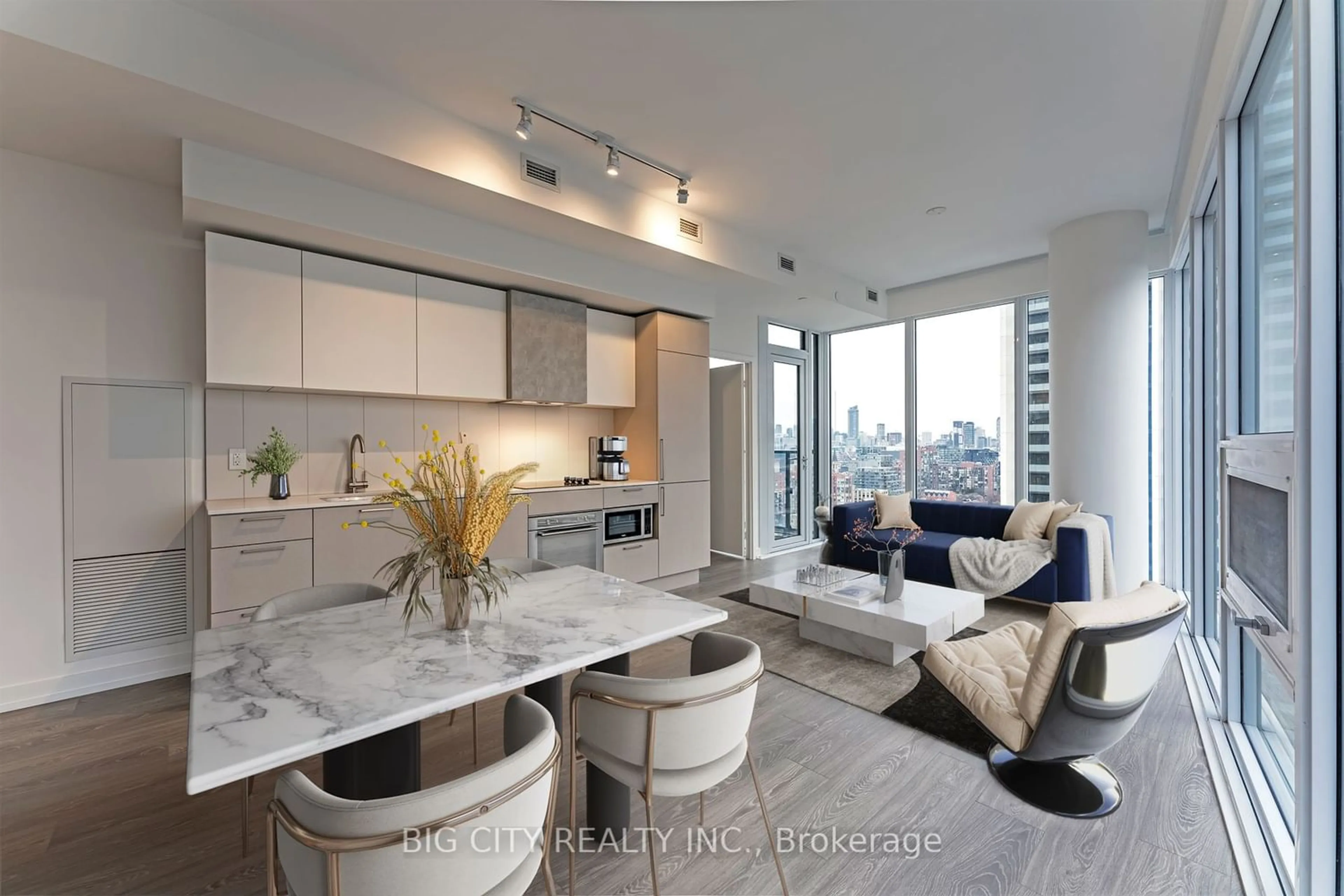 Contemporary kitchen for 19 Western Battery Rd #2306, Toronto Ontario M6K 3S4