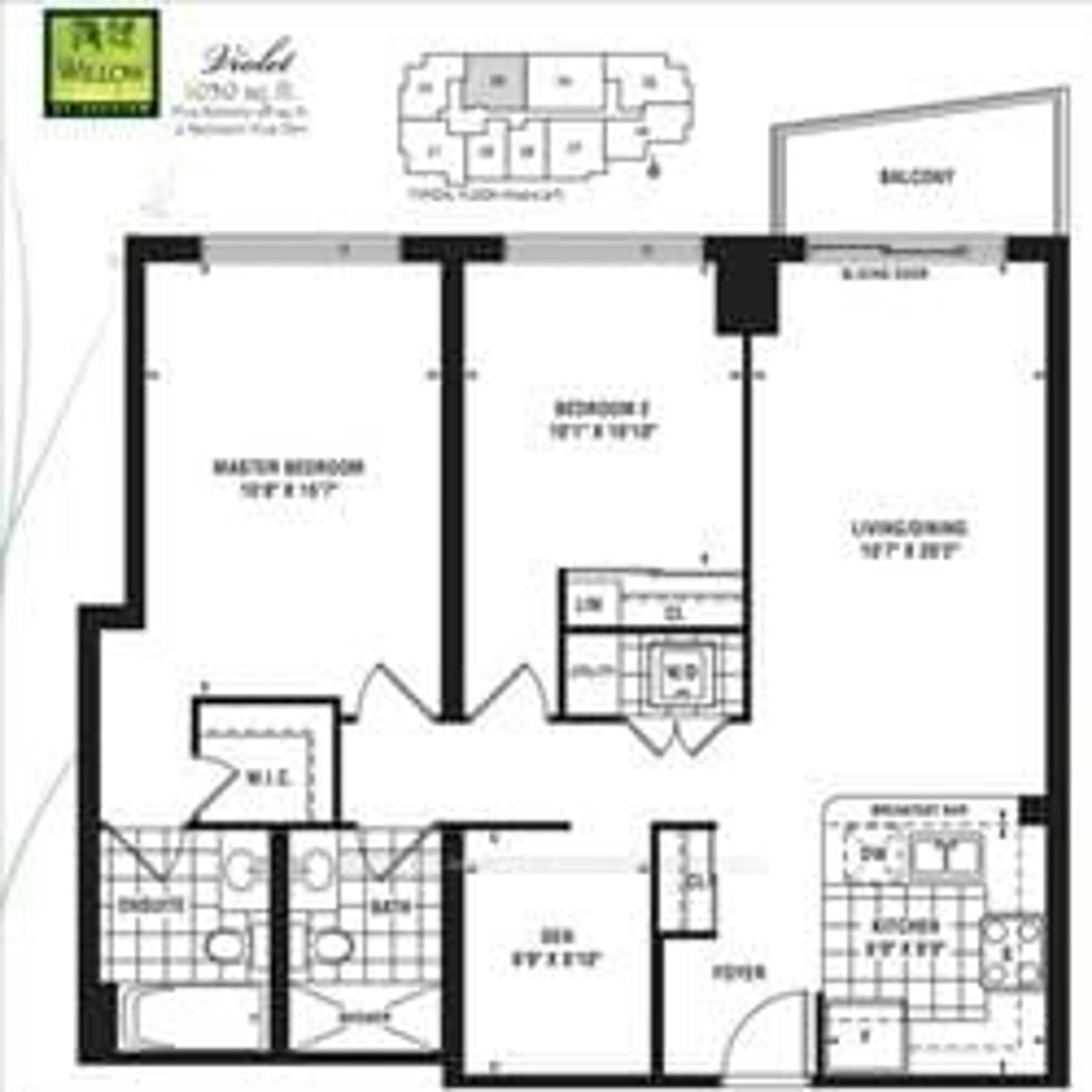 Floor plan for 17 Ruddington Dr #603, Toronto Ontario M2K 0A8