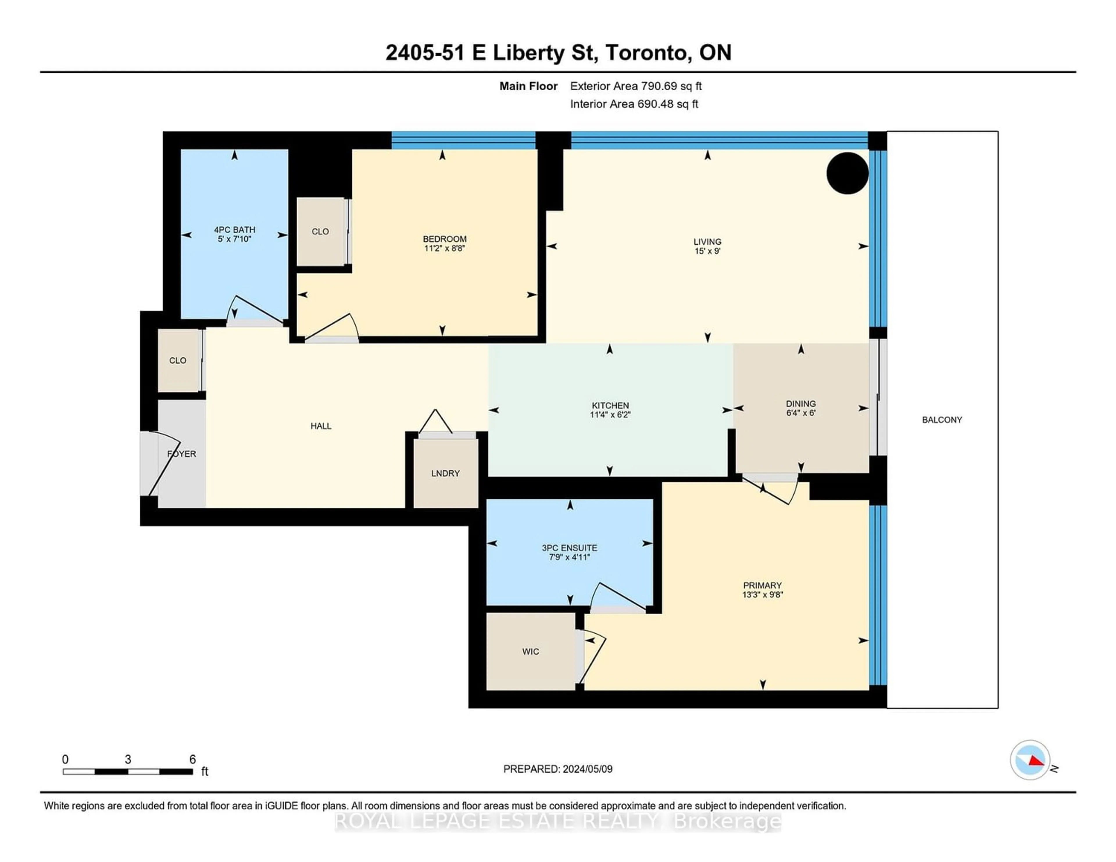 Floor plan for 51 East Liberty St #2405, Toronto Ontario M6K 3P8