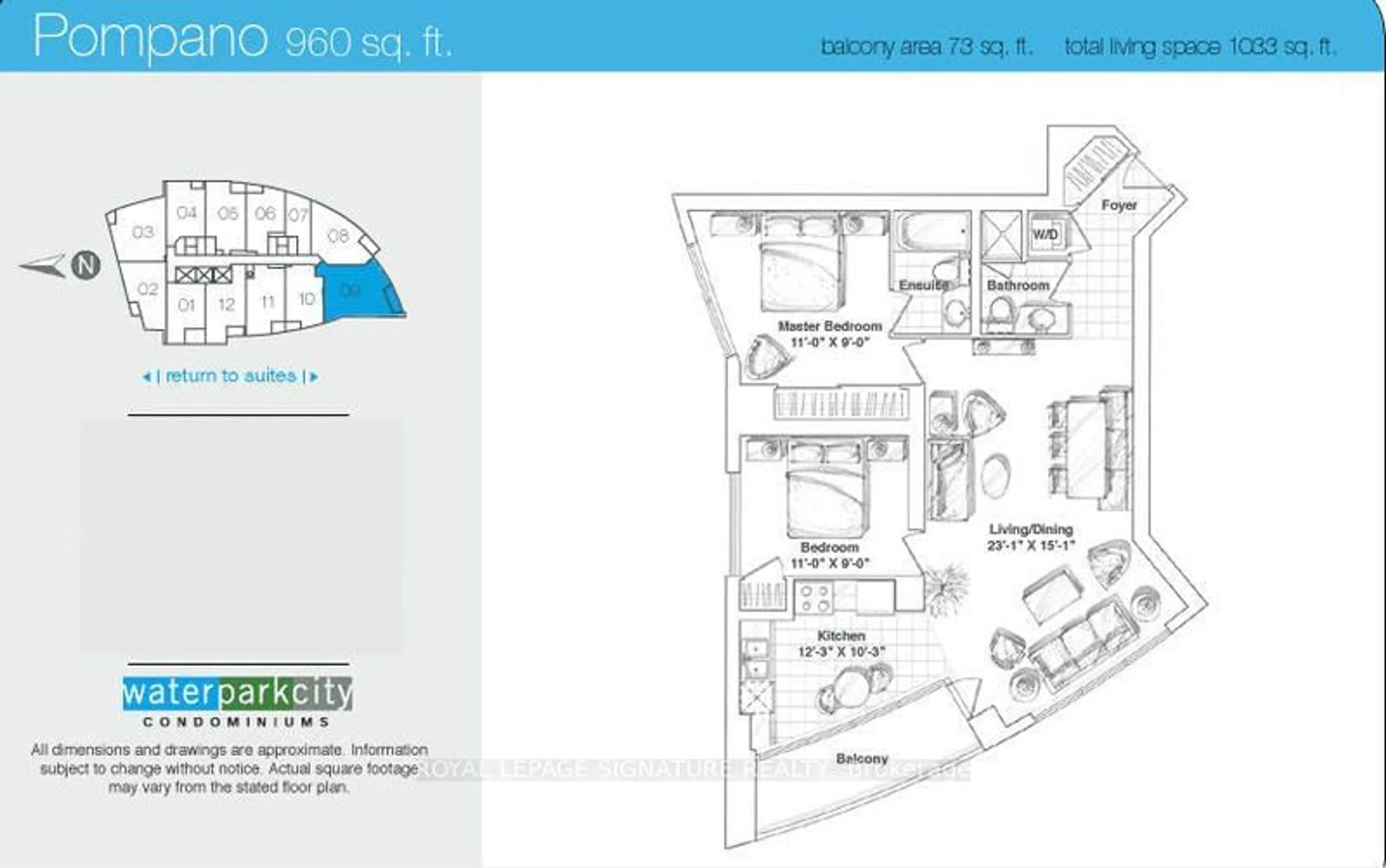 Floor plan for 219 Fort York Blvd #1609, Toronto Ontario M5V 1B1