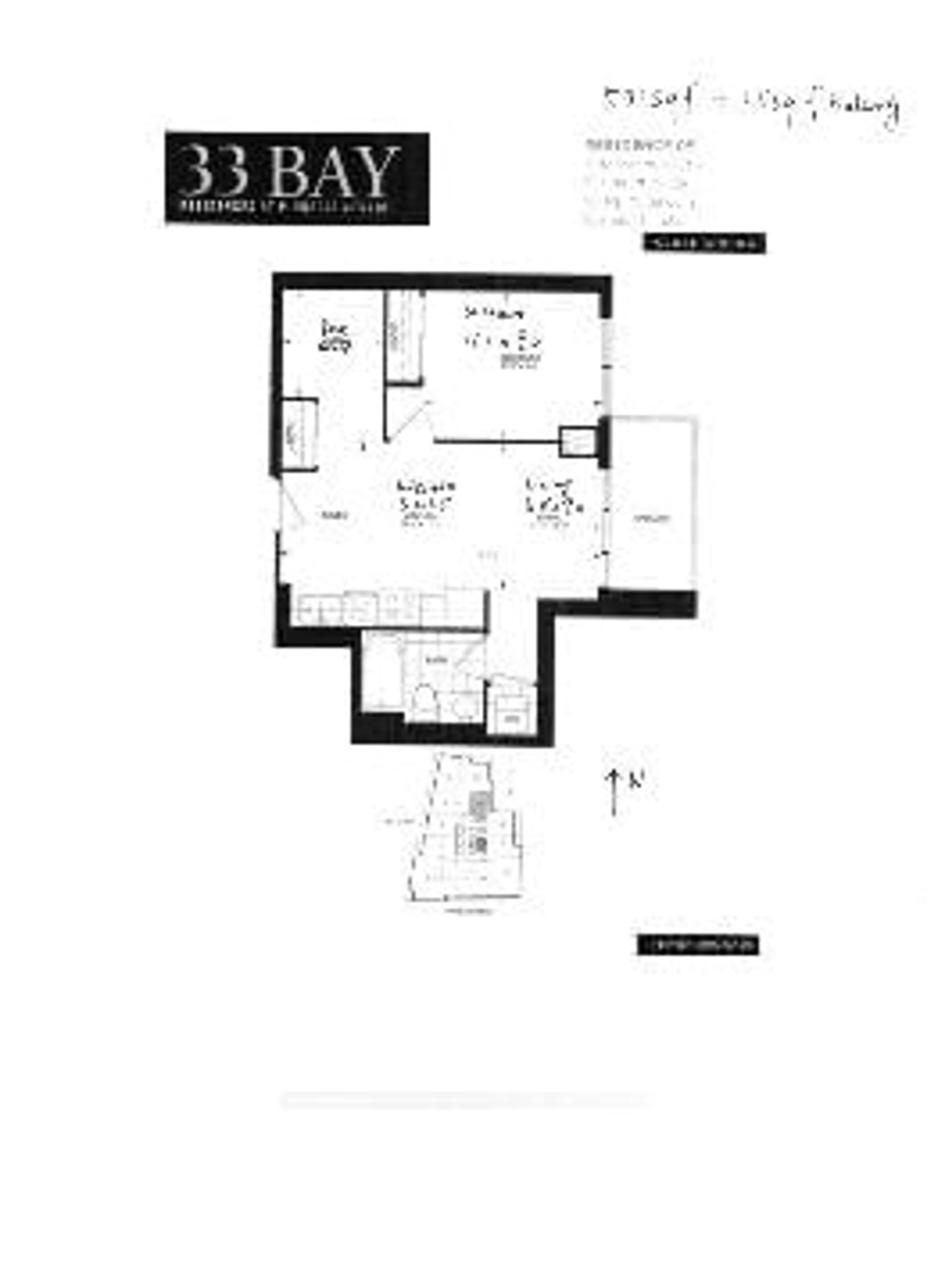 Floor plan for 33 Bay St #805, Toronto Ontario M5J 2Z3