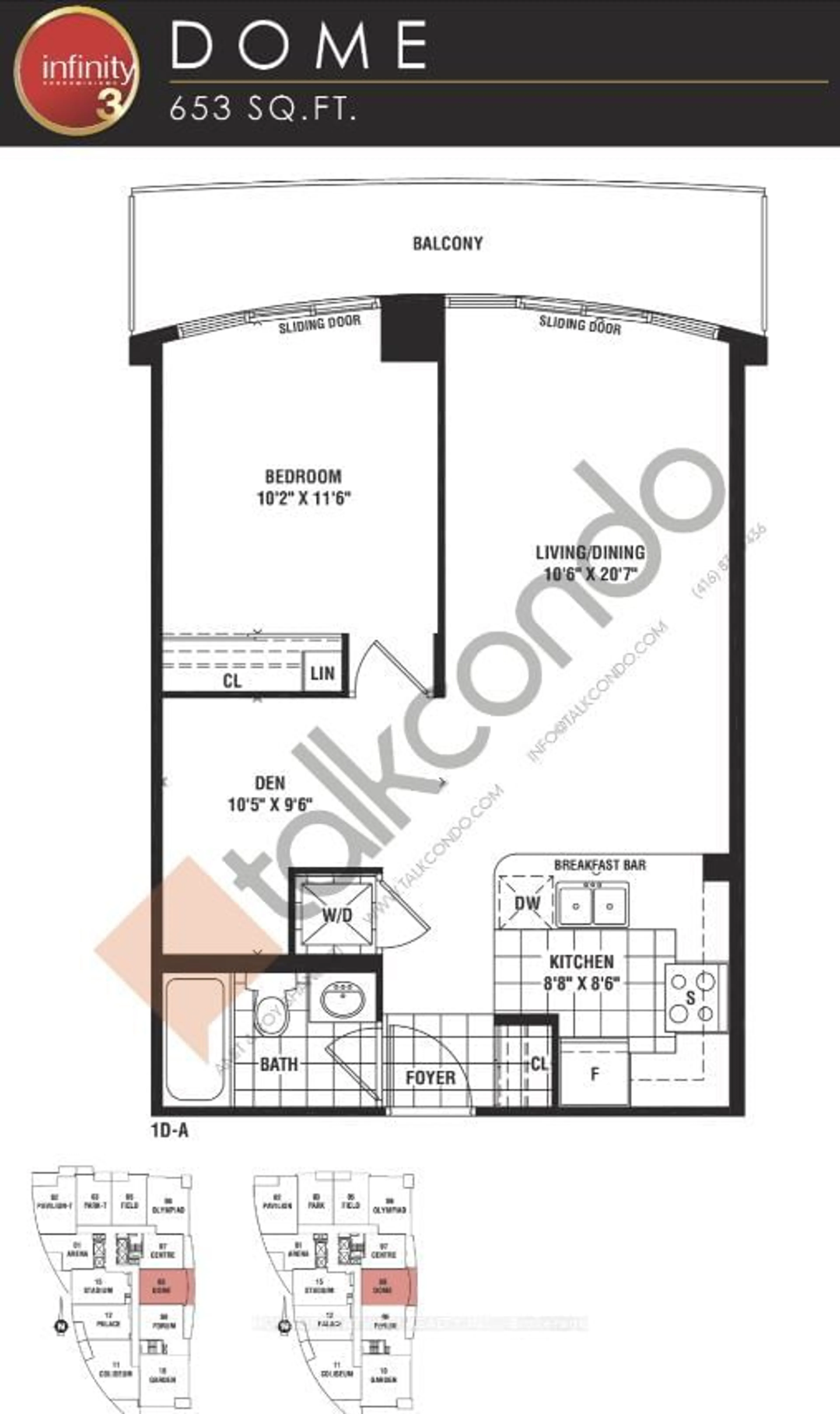 Floor plan for 19 Grand Trunk Cres #708, Toronto Ontario M5J 3A3