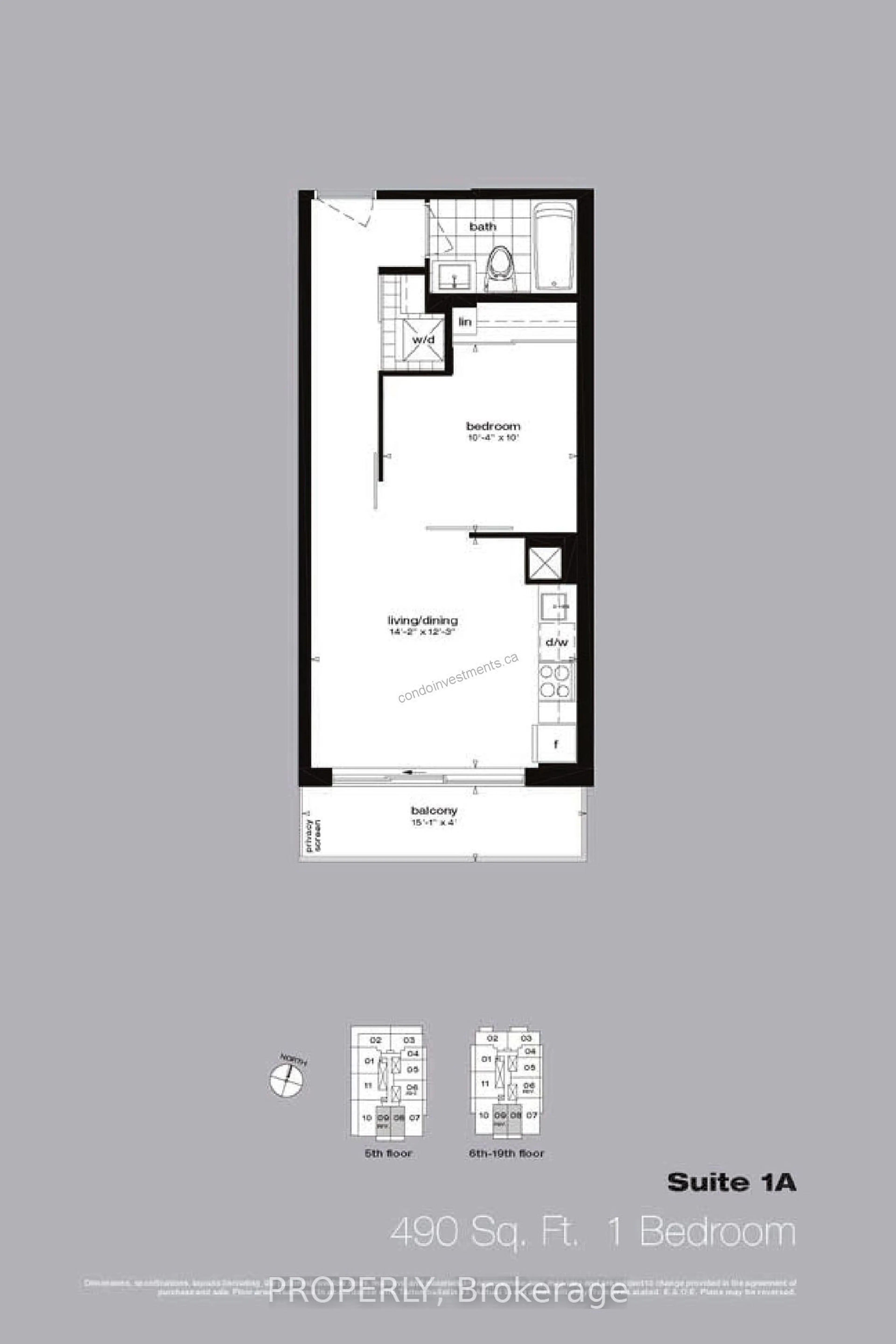 Floor plan for 58 Orchard View Blvd #1109, Toronto Ontario M4R 1B9