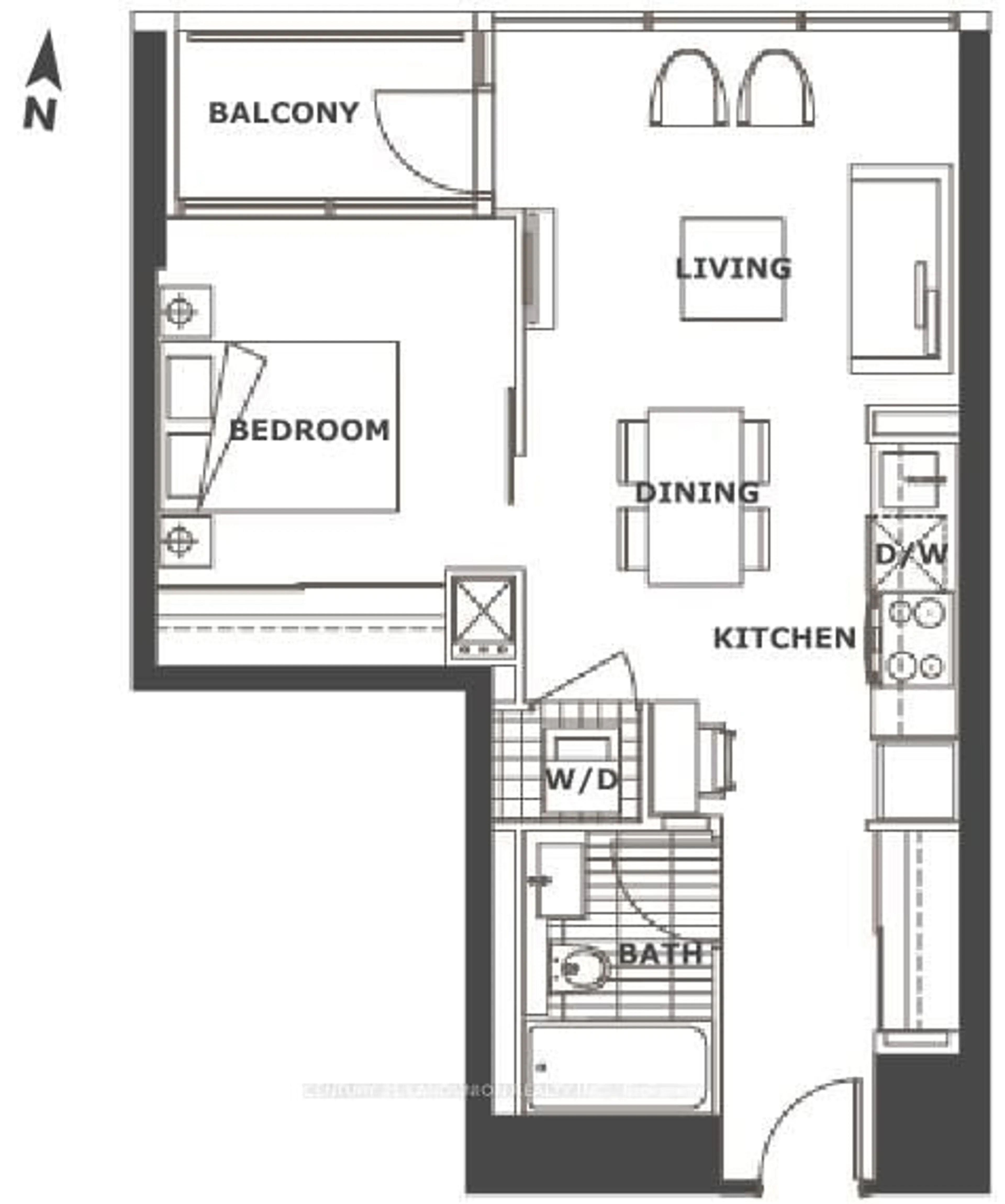 Floor plan for 25 Telelgram Mews #1601, Toronto Ontario M5V 3Z1