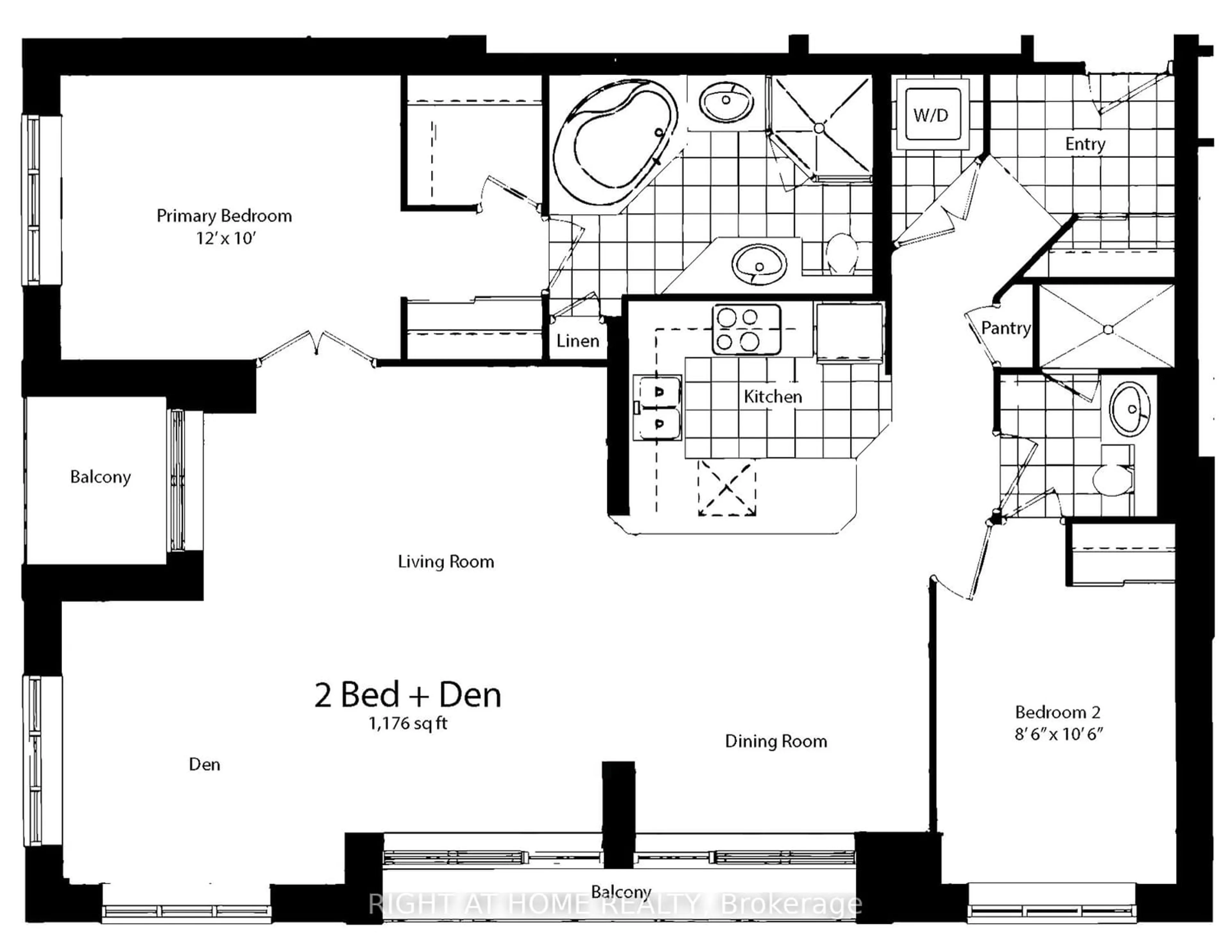 Floor plan for 140 Simcoe St #1415, Toronto Ontario M5H 4E9