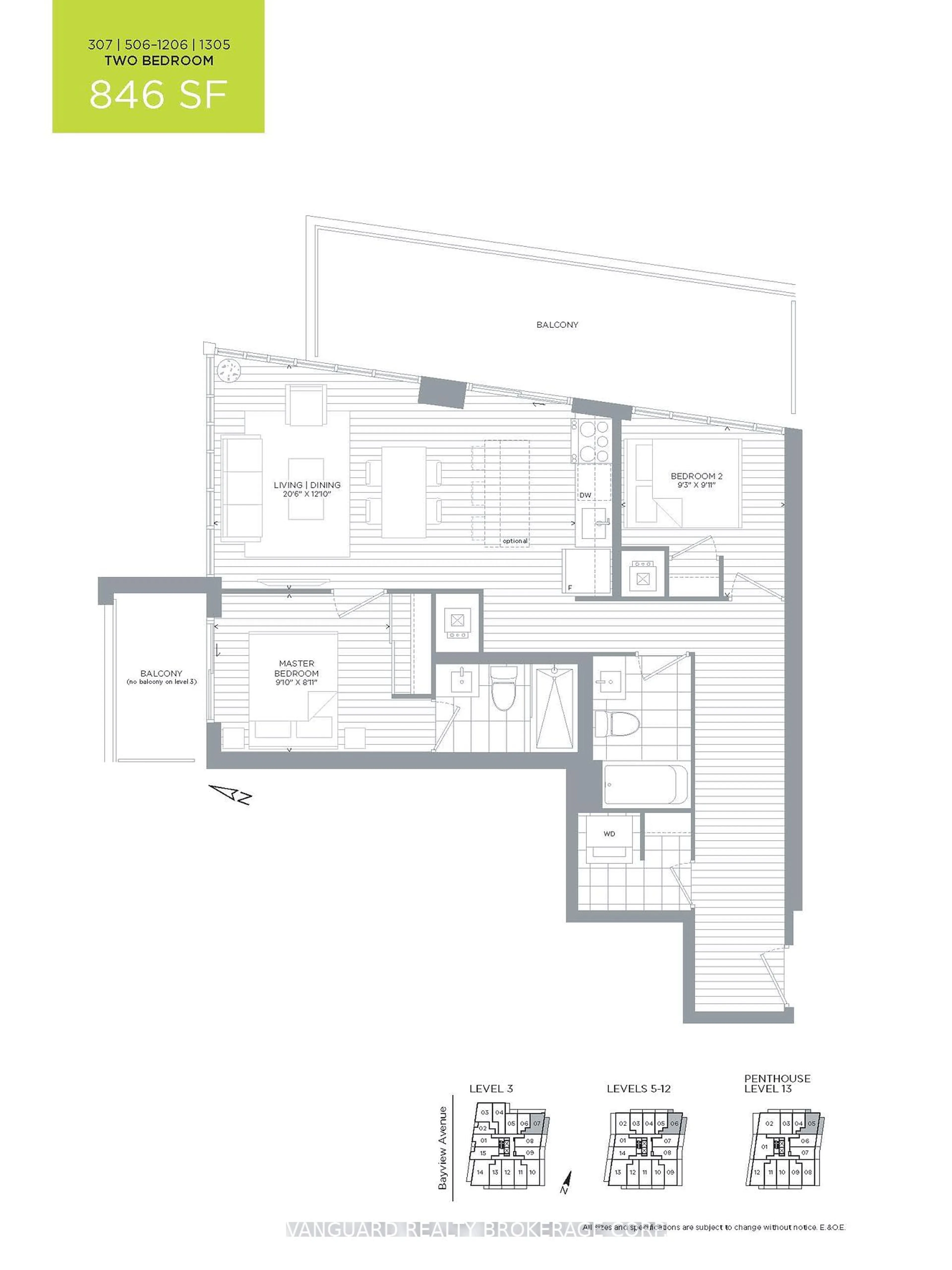 Floor plan for 3237 Bayview Ave #307, Toronto Ontario M2K 0G1