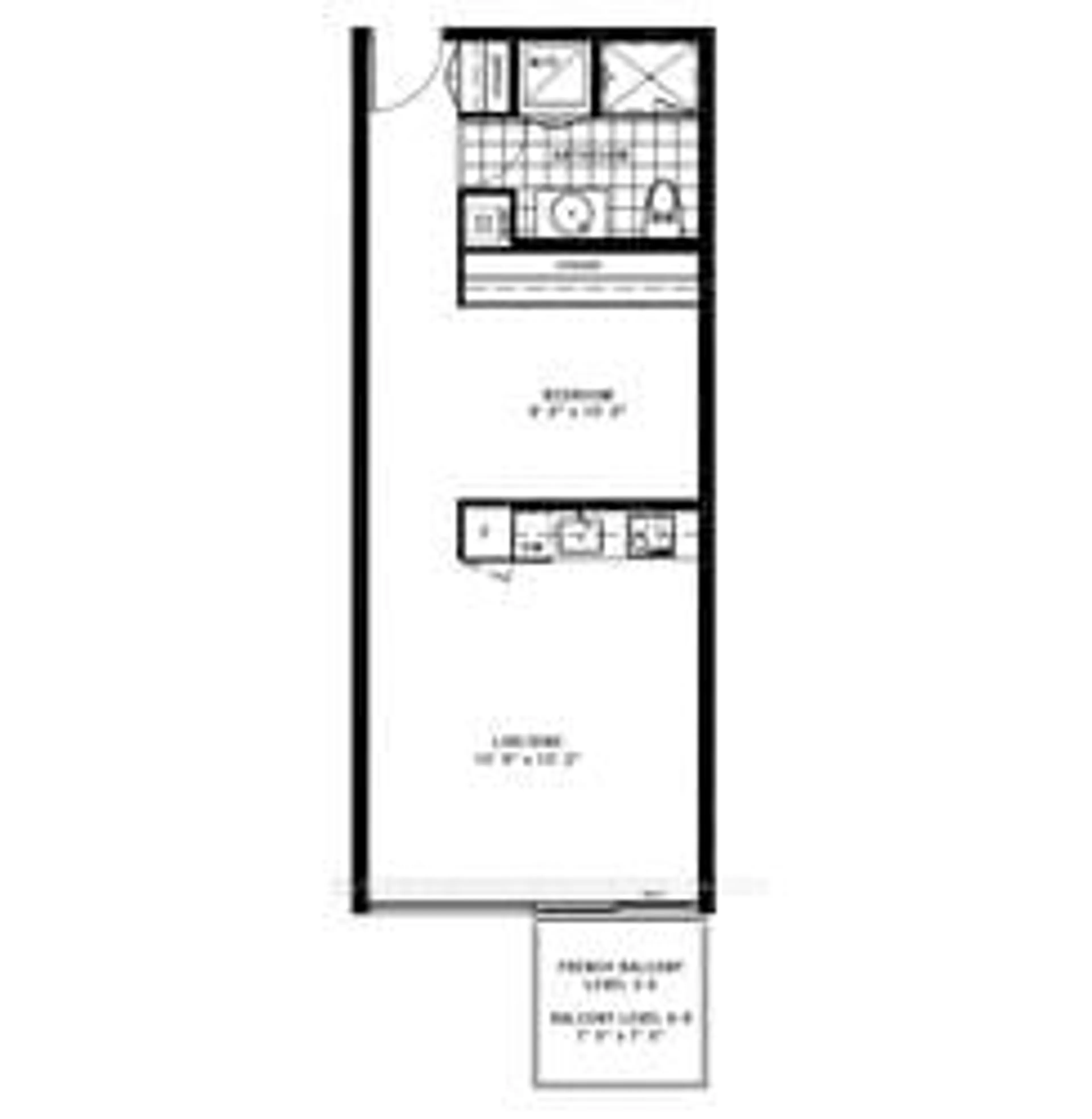 Floor plan for 560 King St #718, Toronto Ontario M5V 1M3