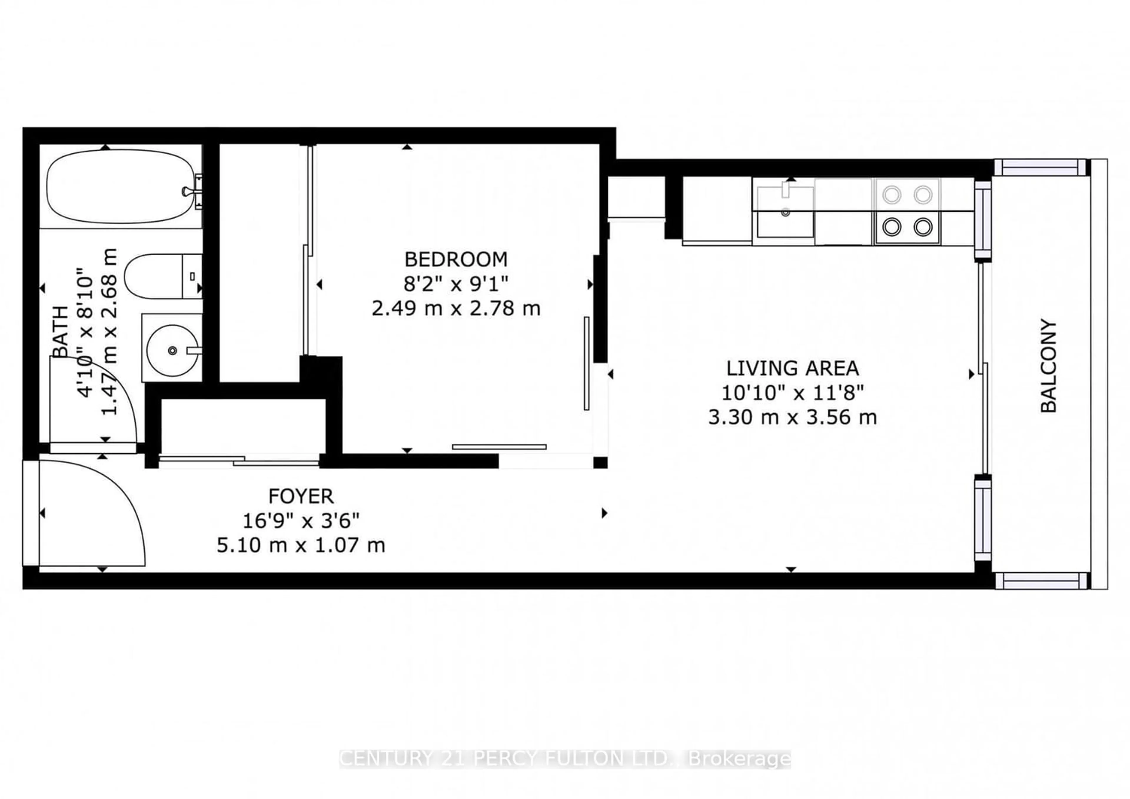 Floor plan for 36 Lisgar St #720, Toronto Ontario M6J 3G2