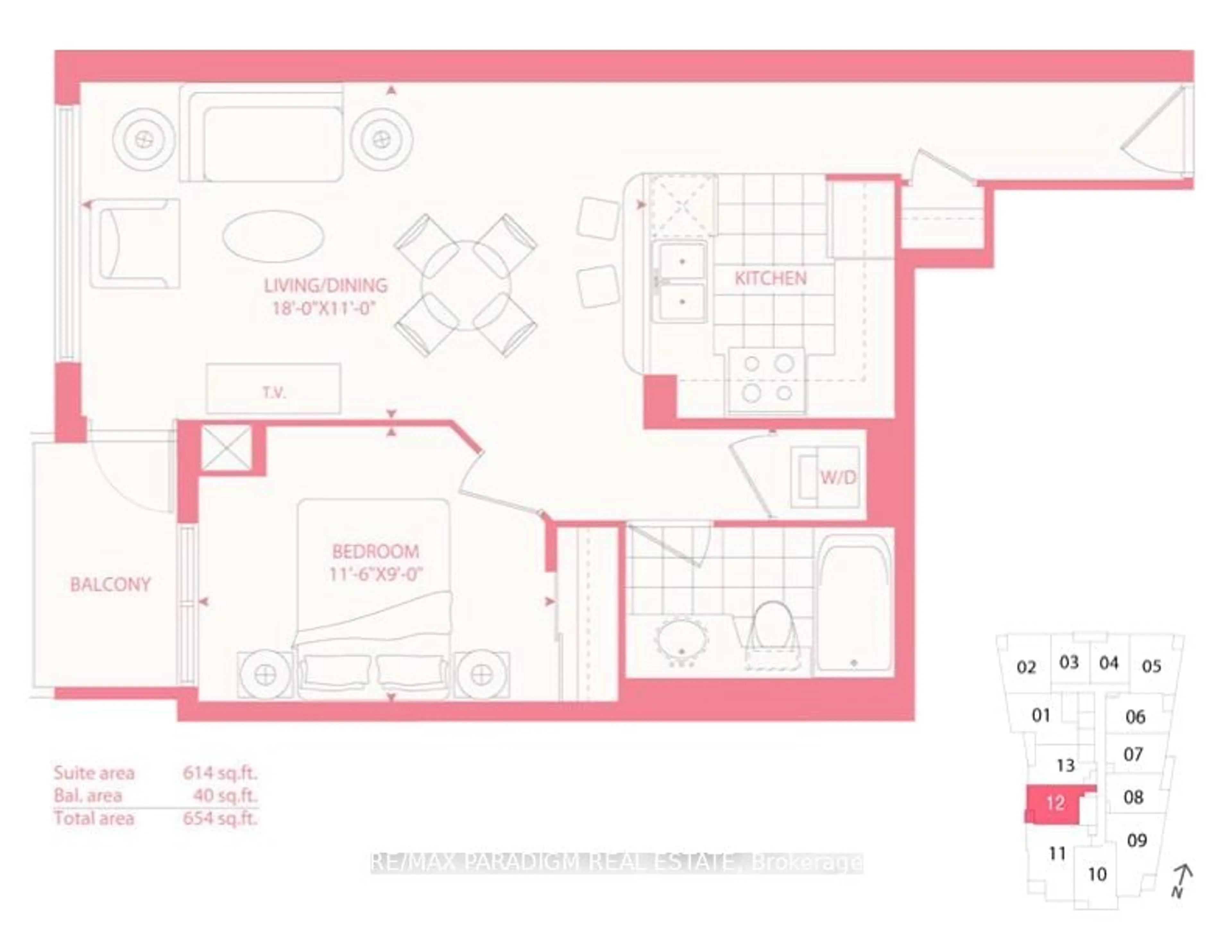 Floor plan for 16 Yonge St #3412, Toronto Ontario M5E 2A1