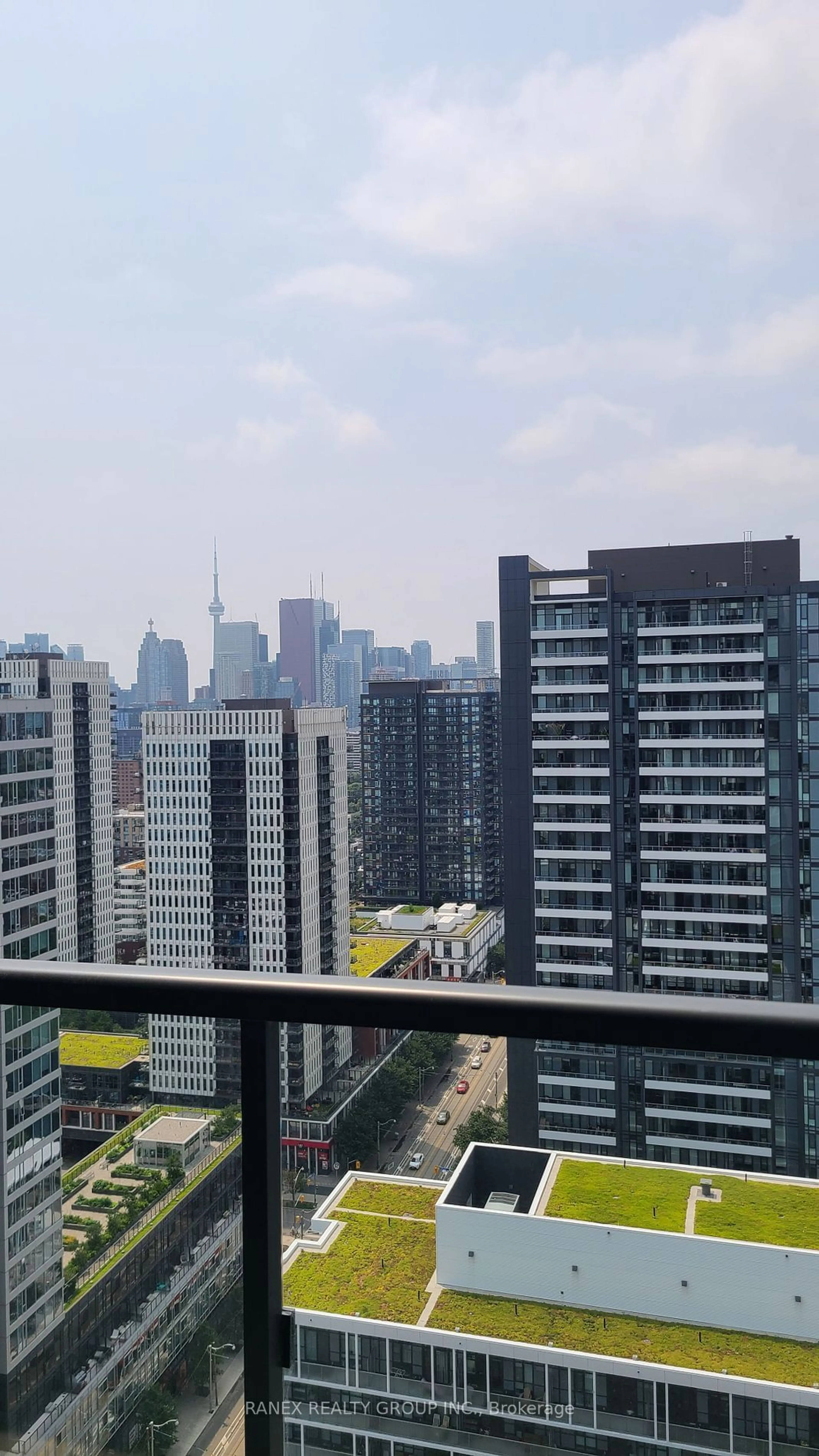 Balcony in the apartment for 130 River St #E-2607, Toronto Ontario M5A 0R8