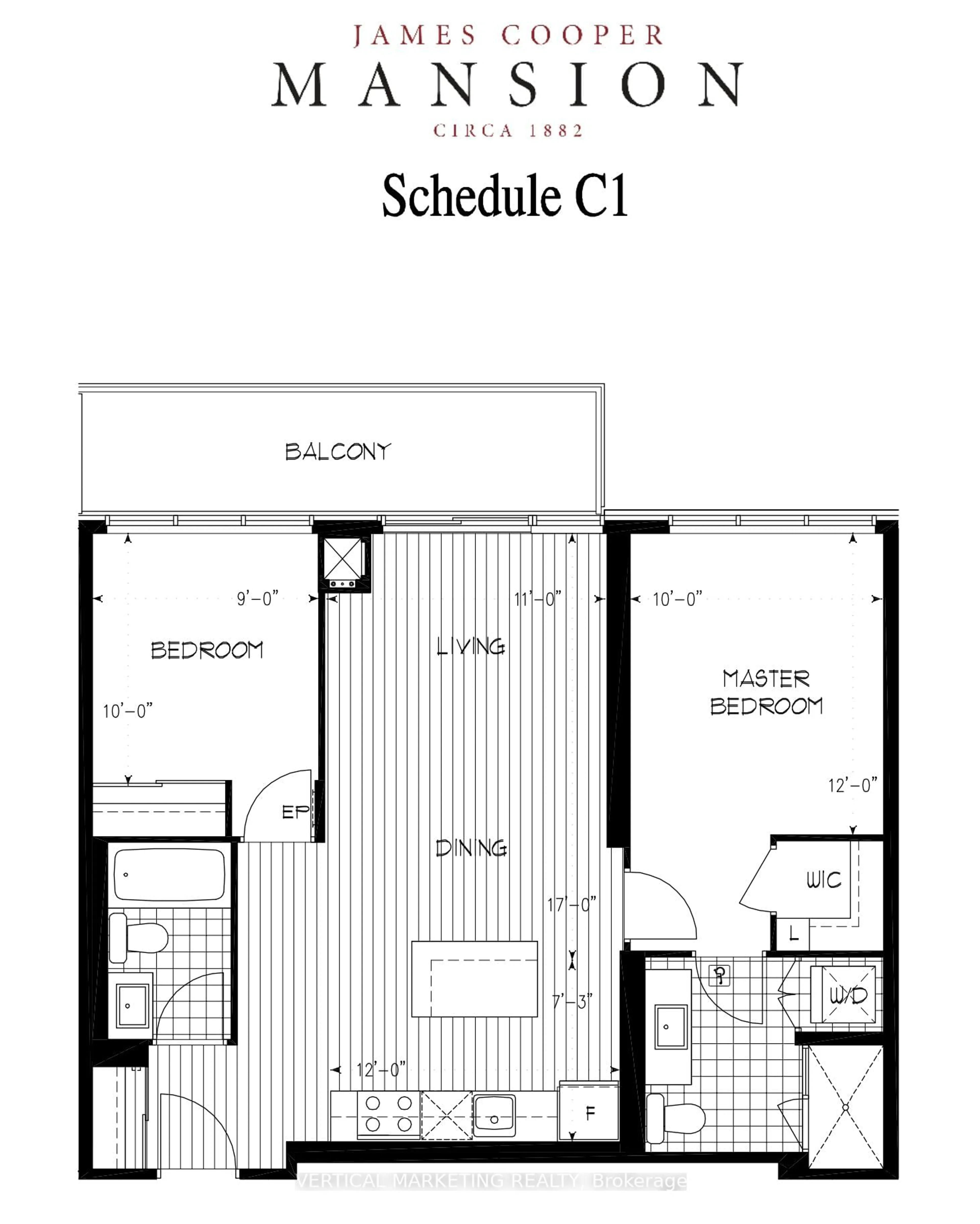 Floor plan for 28 Linden St #1605, Toronto Ontario M4Y 0A4