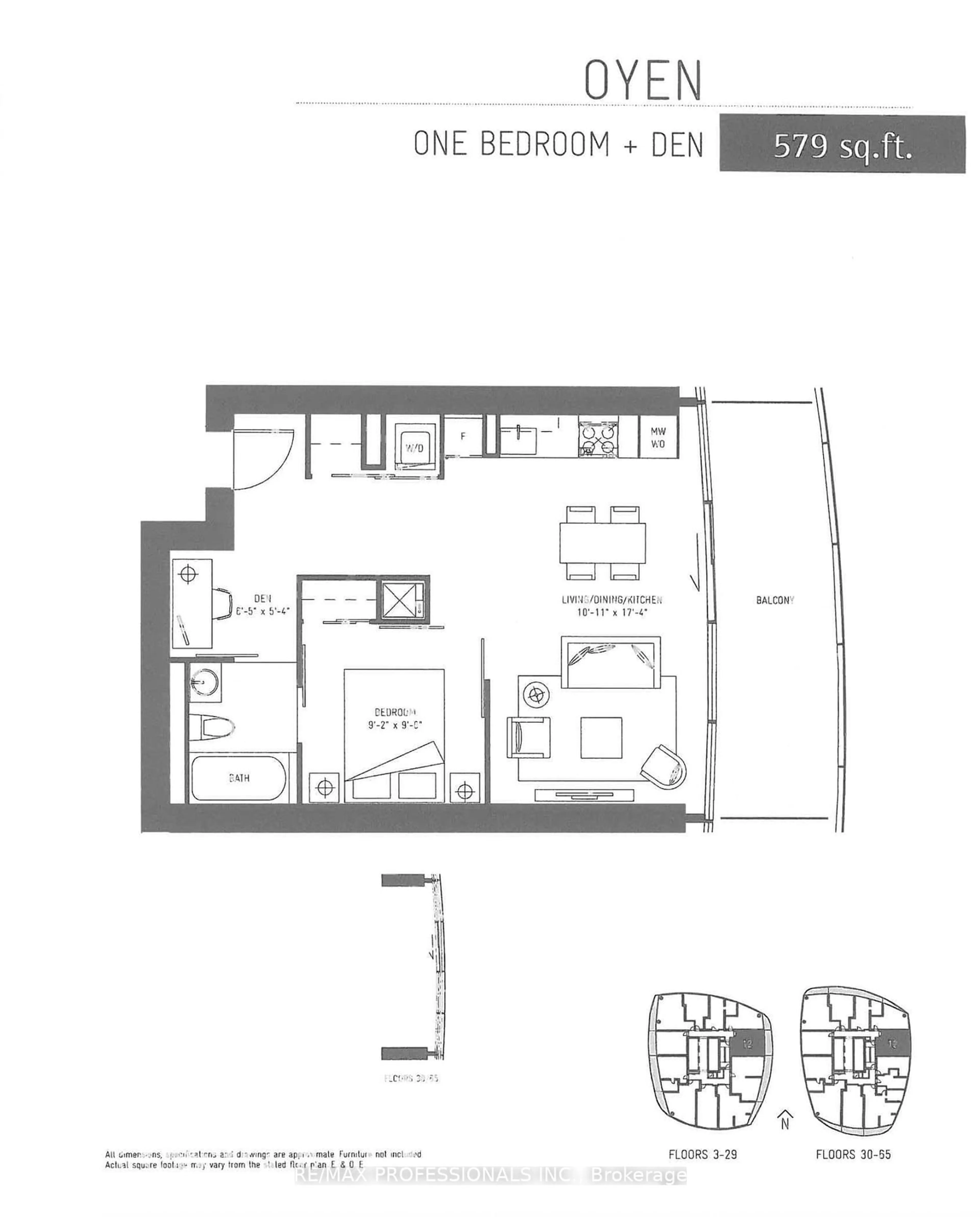 Floor plan for 14 York St #512, Toronto Ontario M5J 0B1