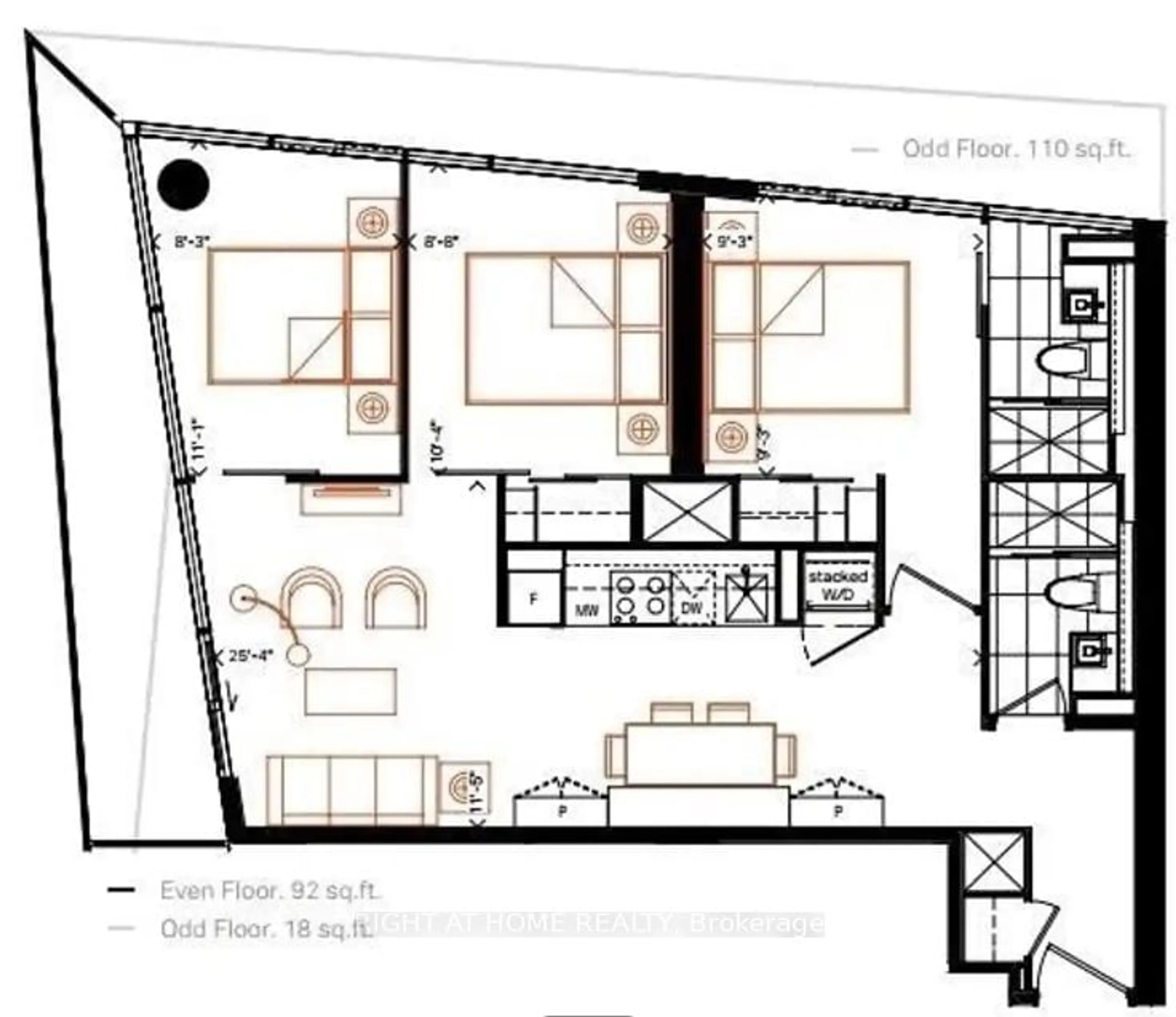 Floor plan for 215 Queen St #605, Toronto Ontario M5V 0P5