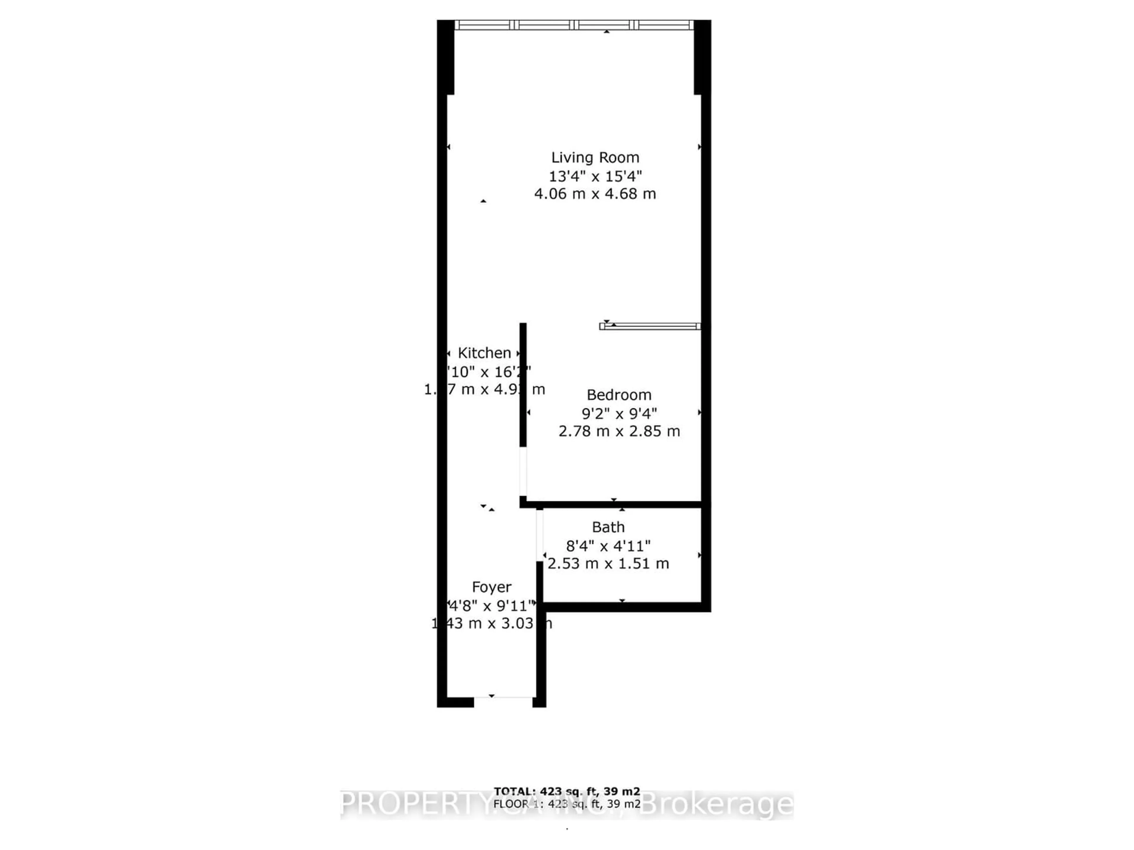 Floor plan for 38 Stewart St #507, Toronto Ontario M5V 0H1
