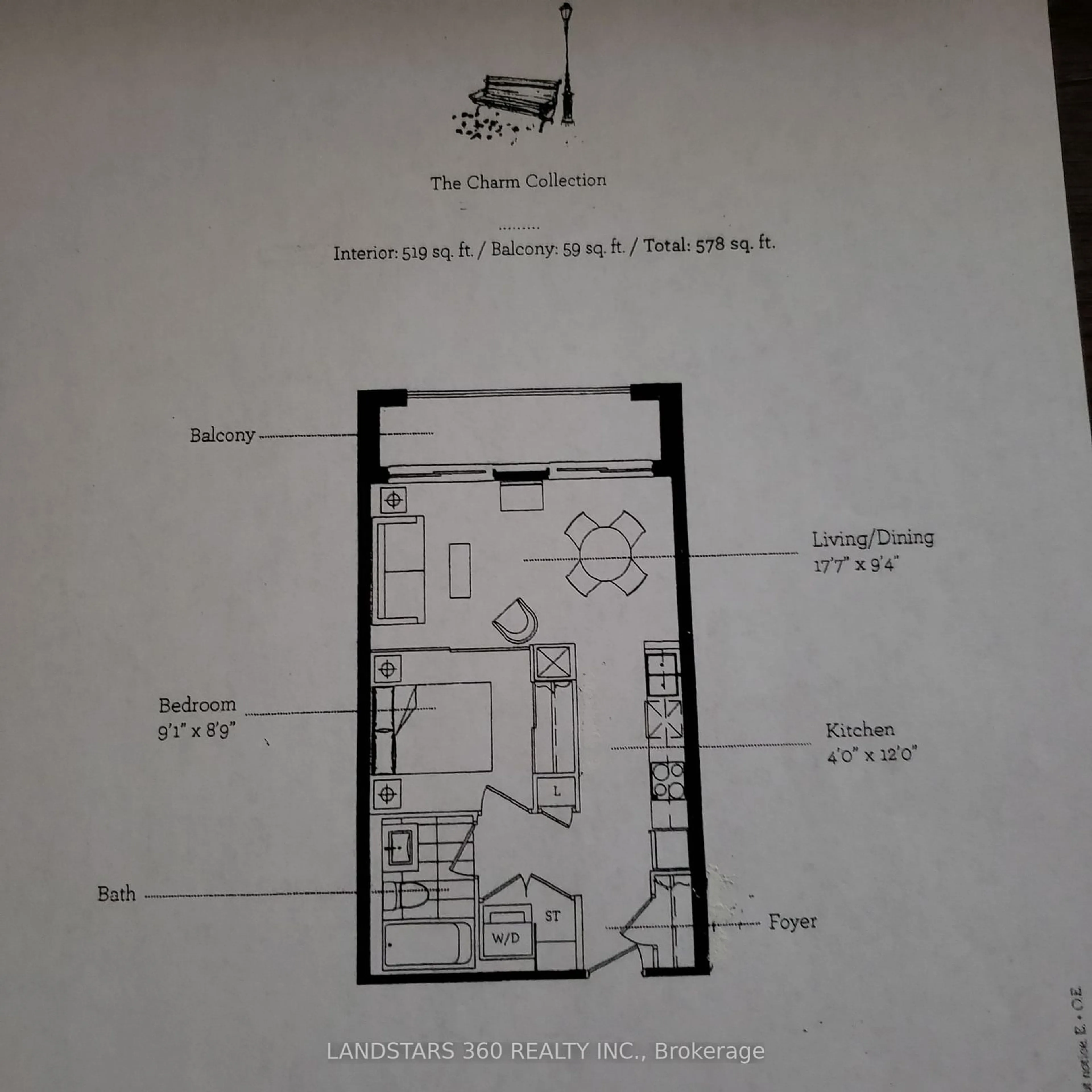 Floor plan for 21 Clairtrell Rd #220, Toronto Ontario M2N 0G8