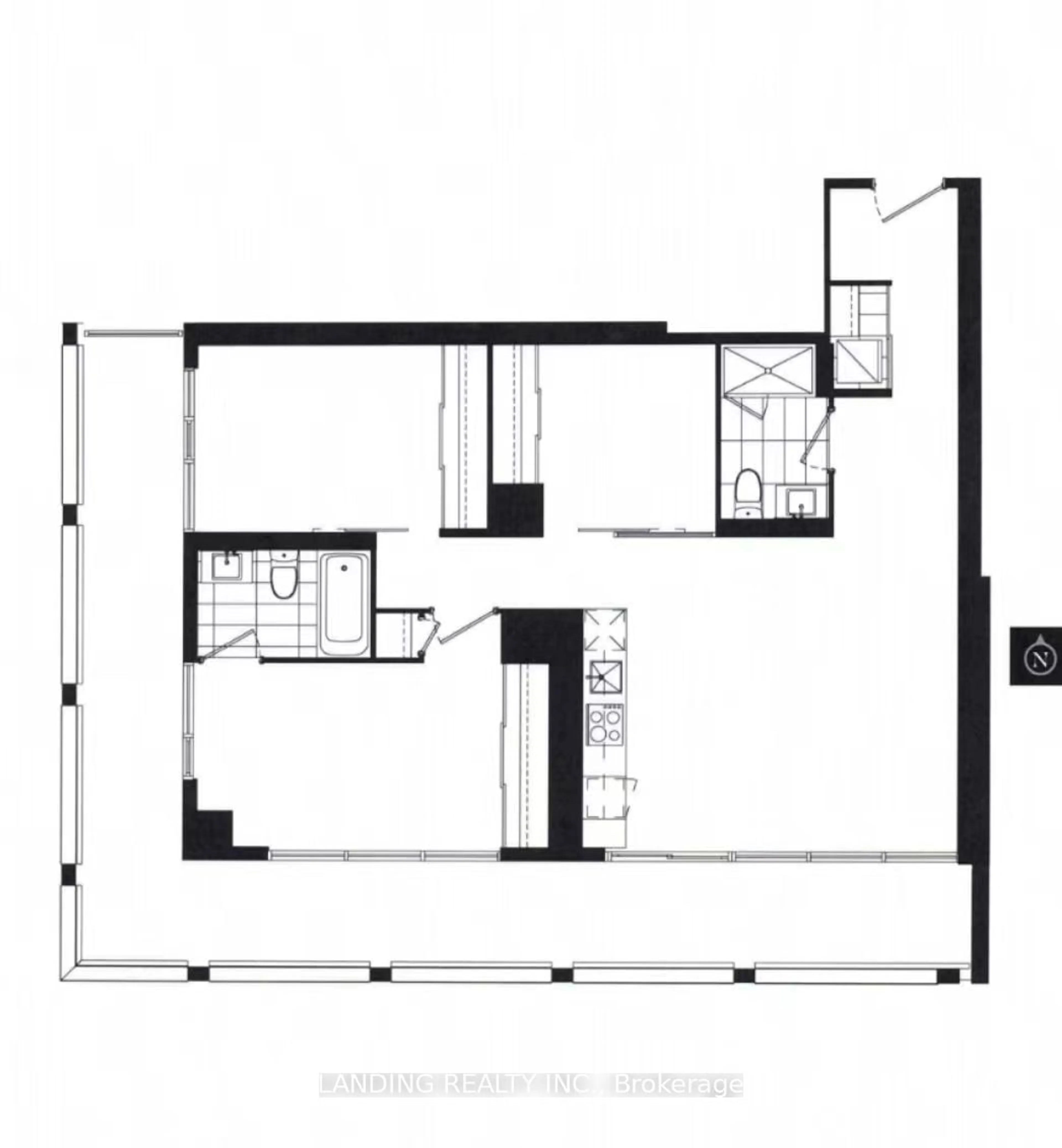 Floor plan for 20 Edward St #1910, Toronto Ontario M5G 0C5