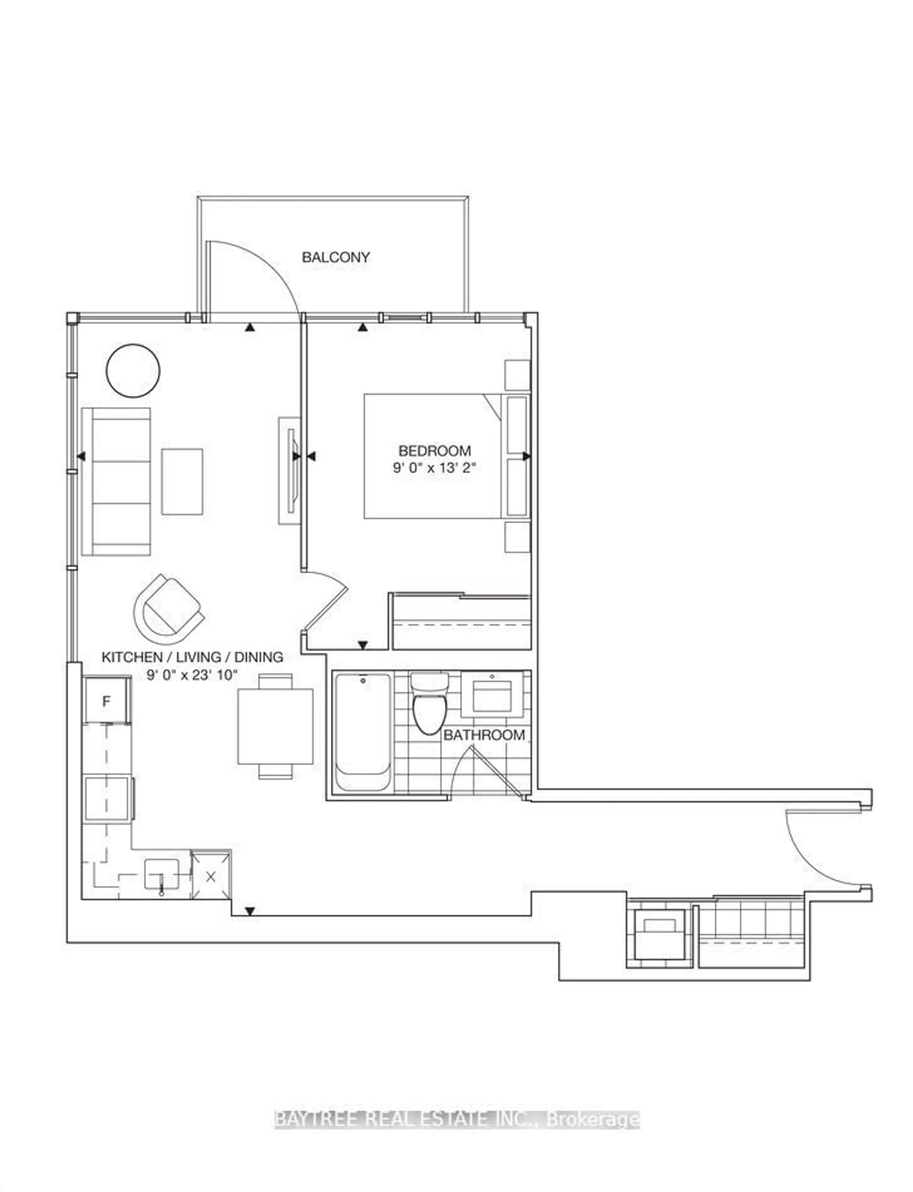 Floor plan for 87 Peter St #2906, Toronto Ontario M5V 0P1