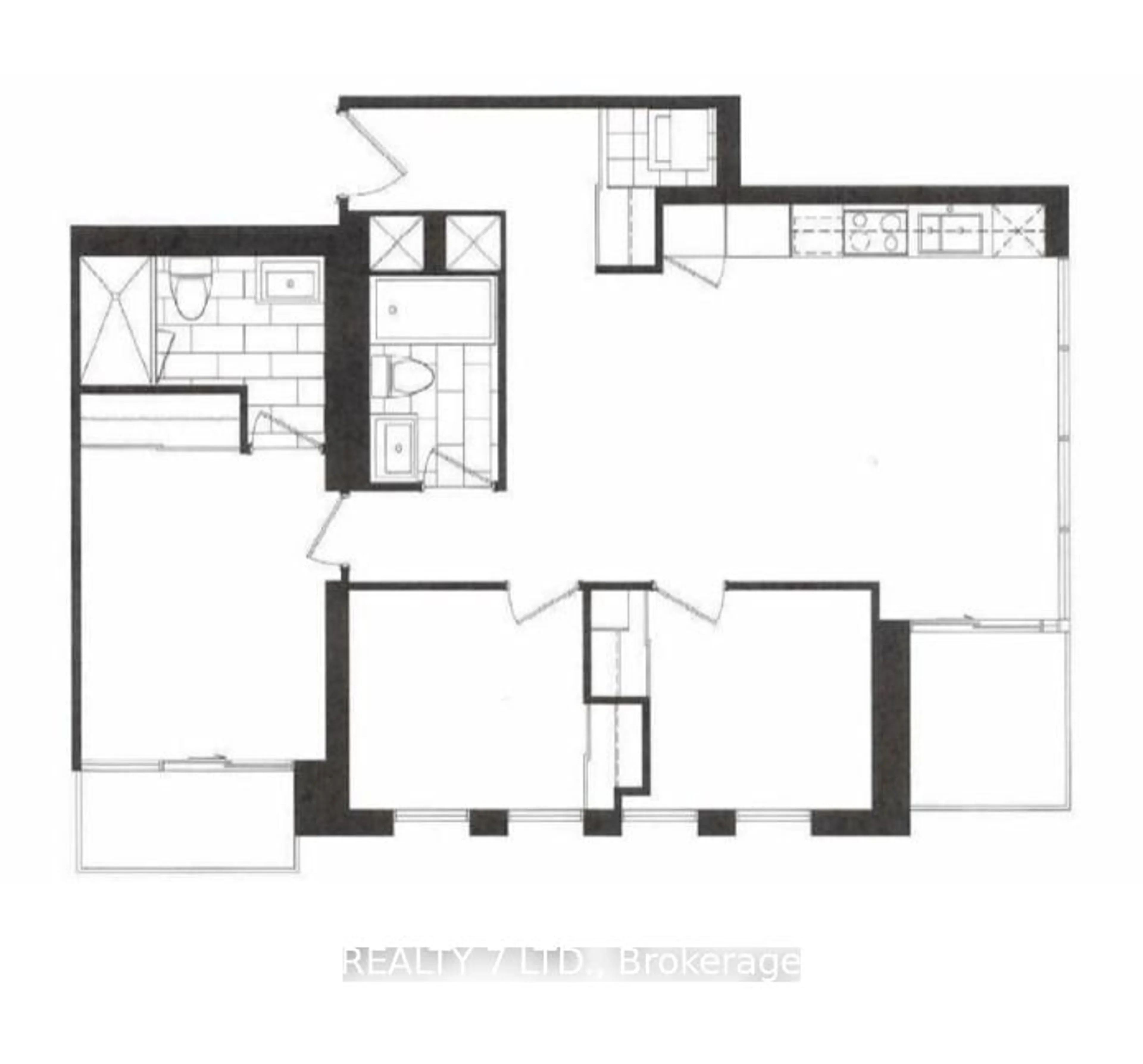 Floor plan for 6 Sonic Way #907, Toronto Ontario M3C 0P1