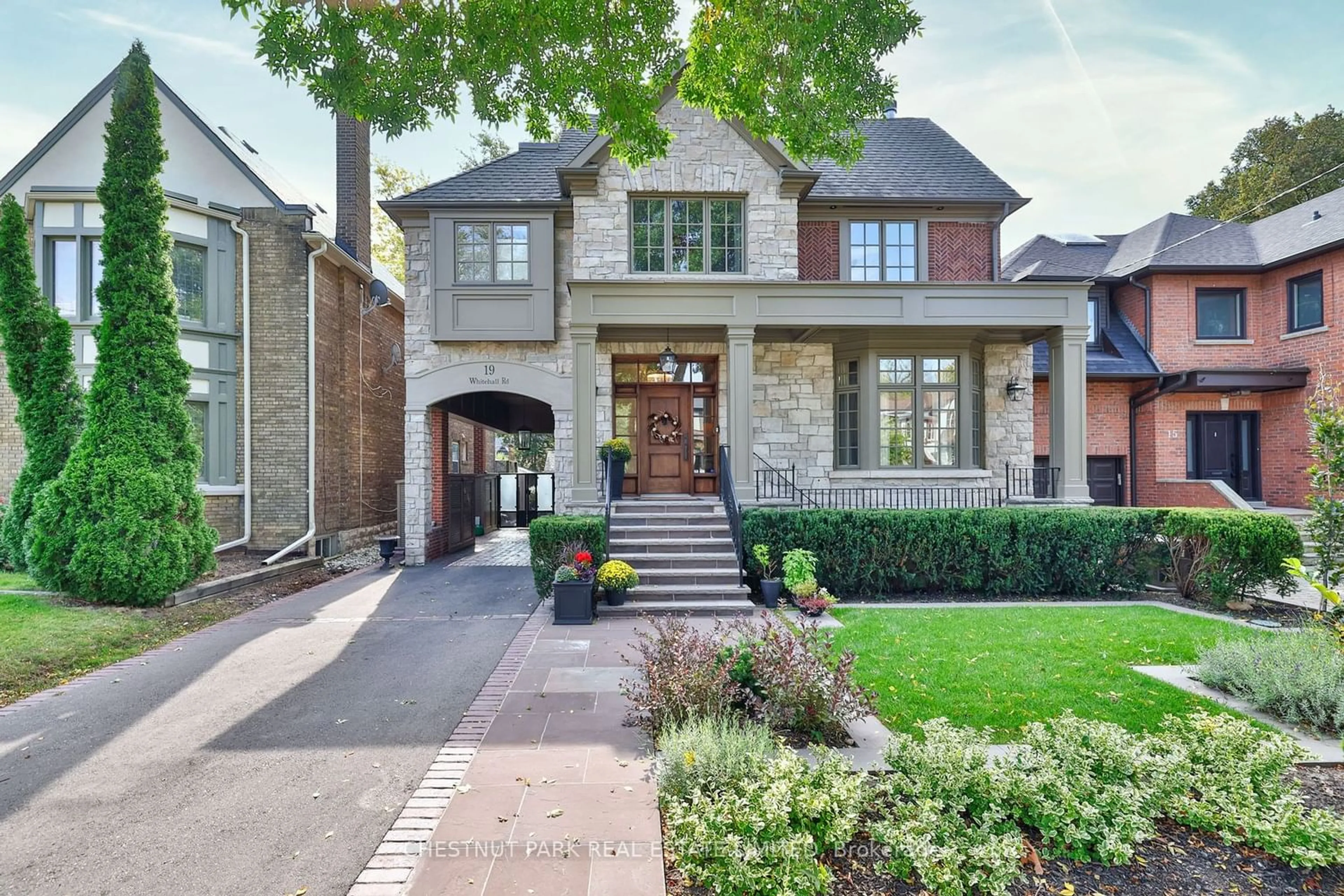 Home with brick exterior material for 19 Whitehall Rd, Toronto Ontario M4W 2C5