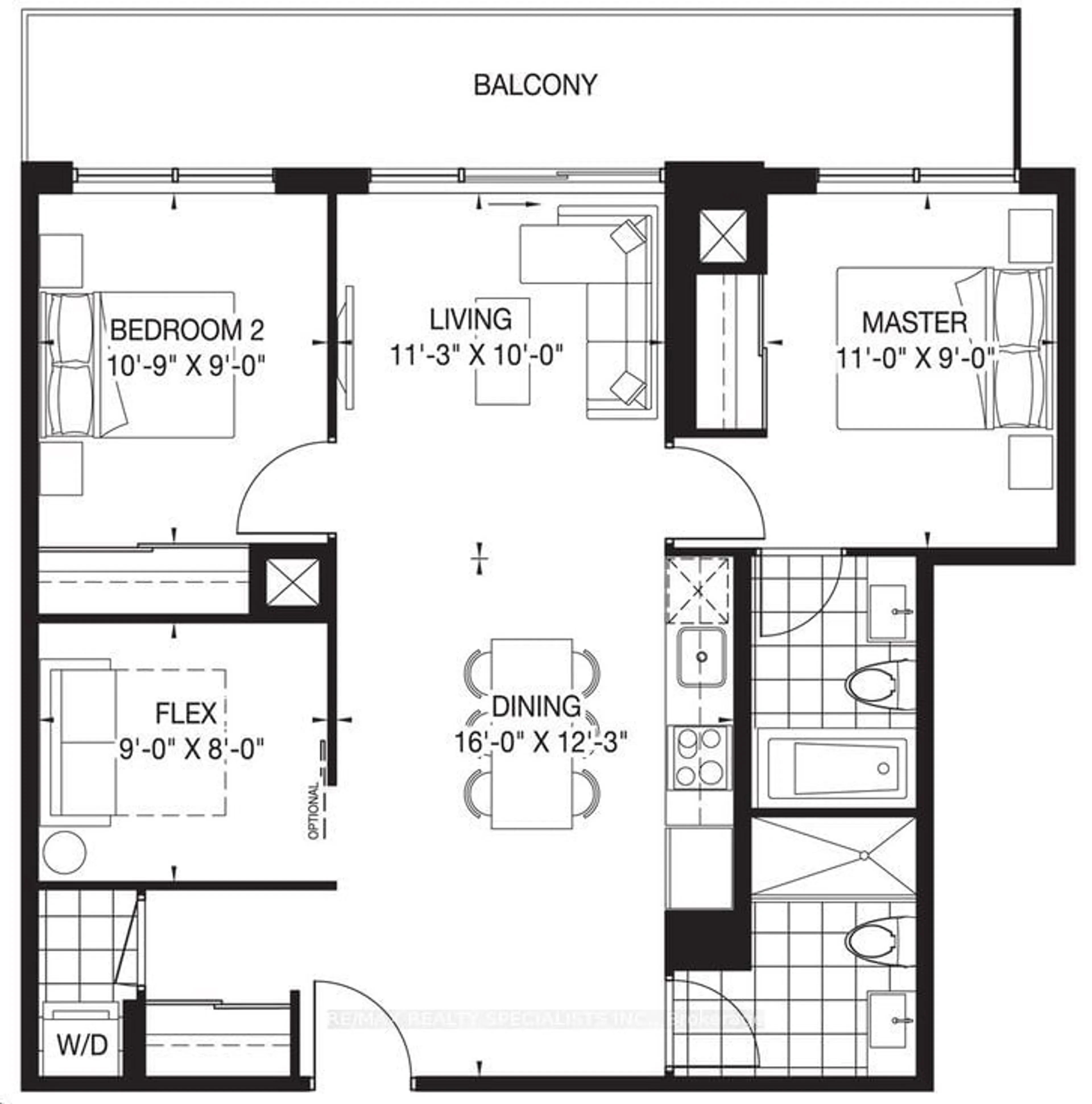 Floor plan for 36 Forest Manor Rd #615, Toronto Ontario M2J 0H3