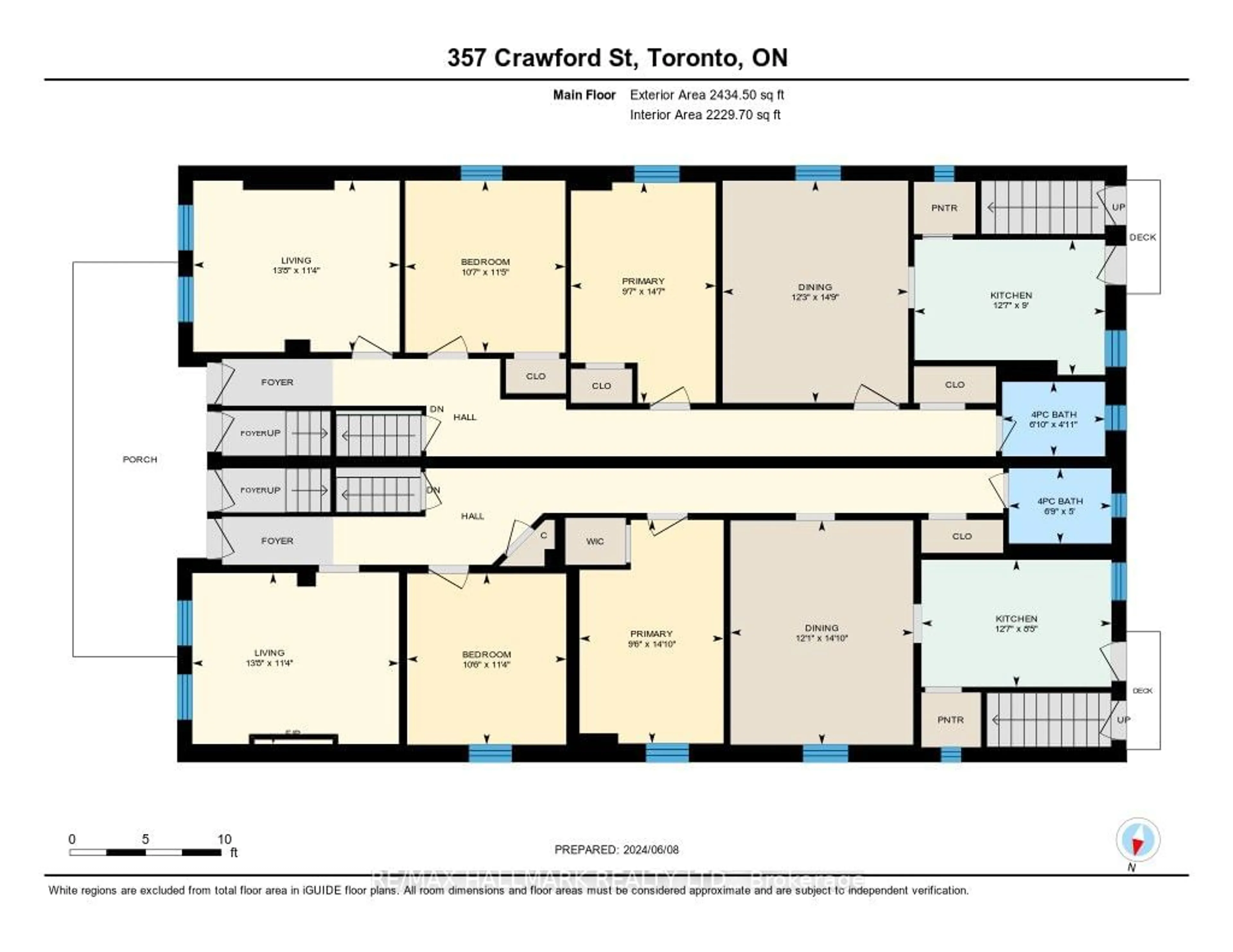 Floor plan for 357 Crawford St, Toronto Ontario M6J 2V7