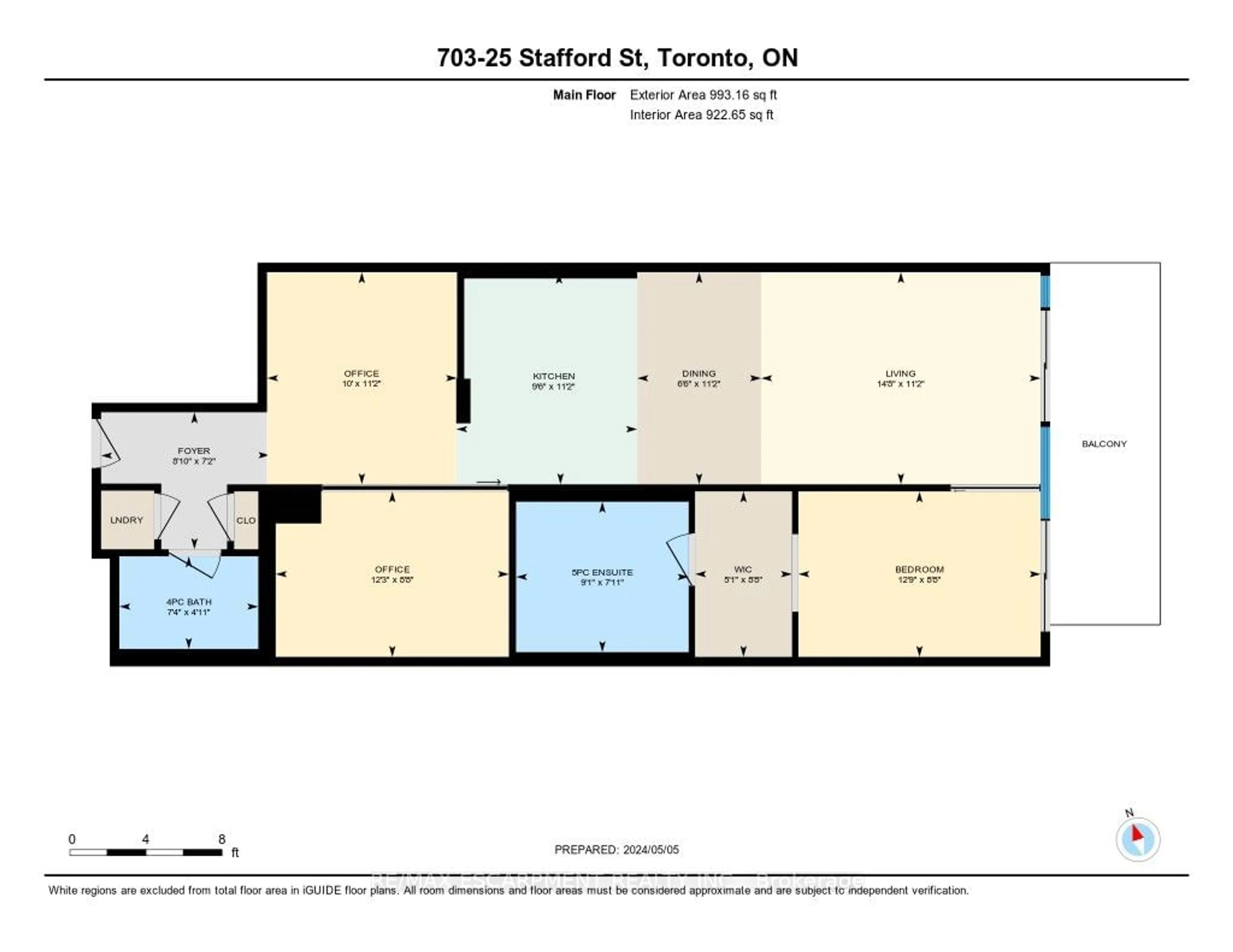 Floor plan for 25 Stafford St #703, Toronto Ontario M5V 2S2