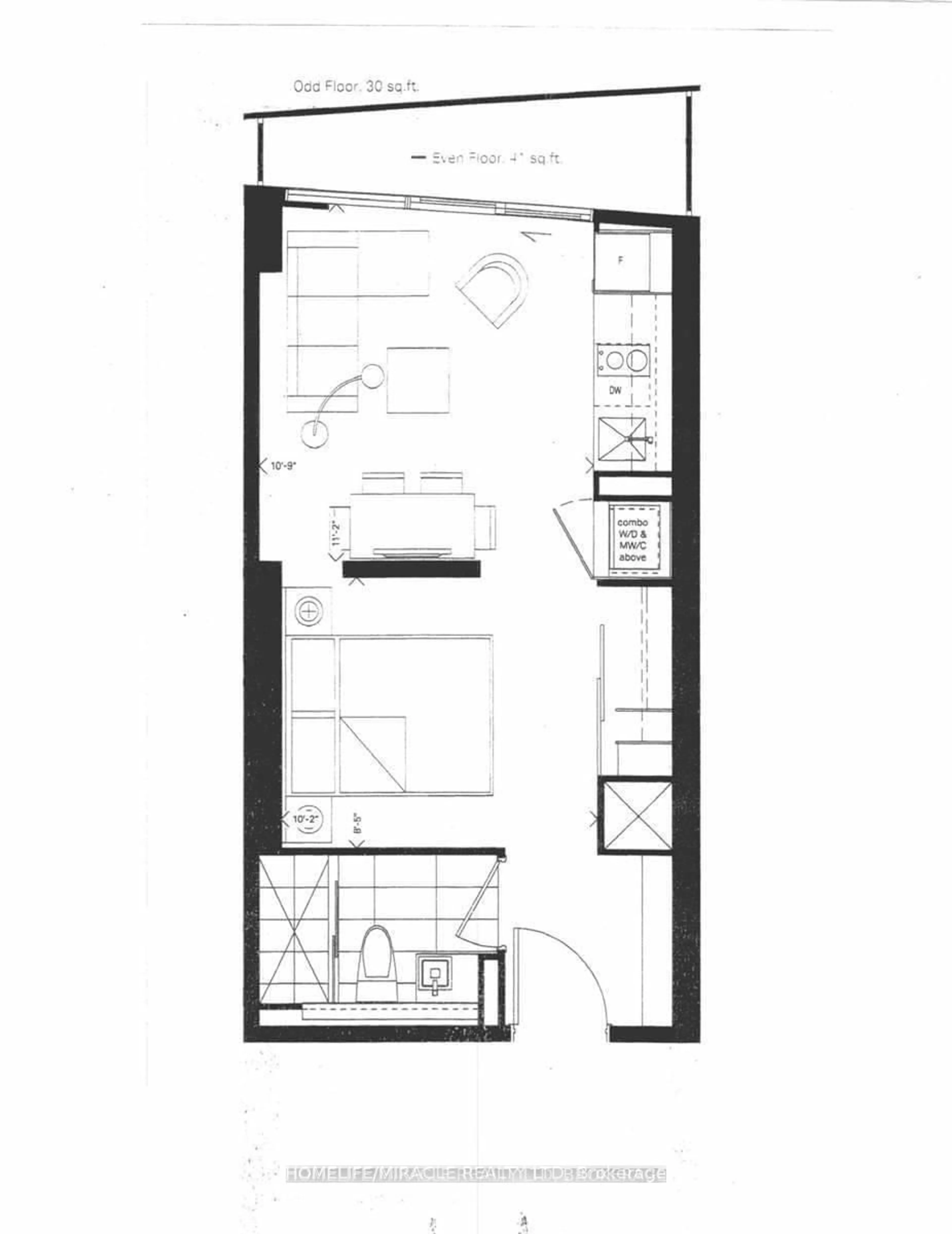 Floor plan for 215 Queen St #1810, Toronto Ontario M5V 0P5