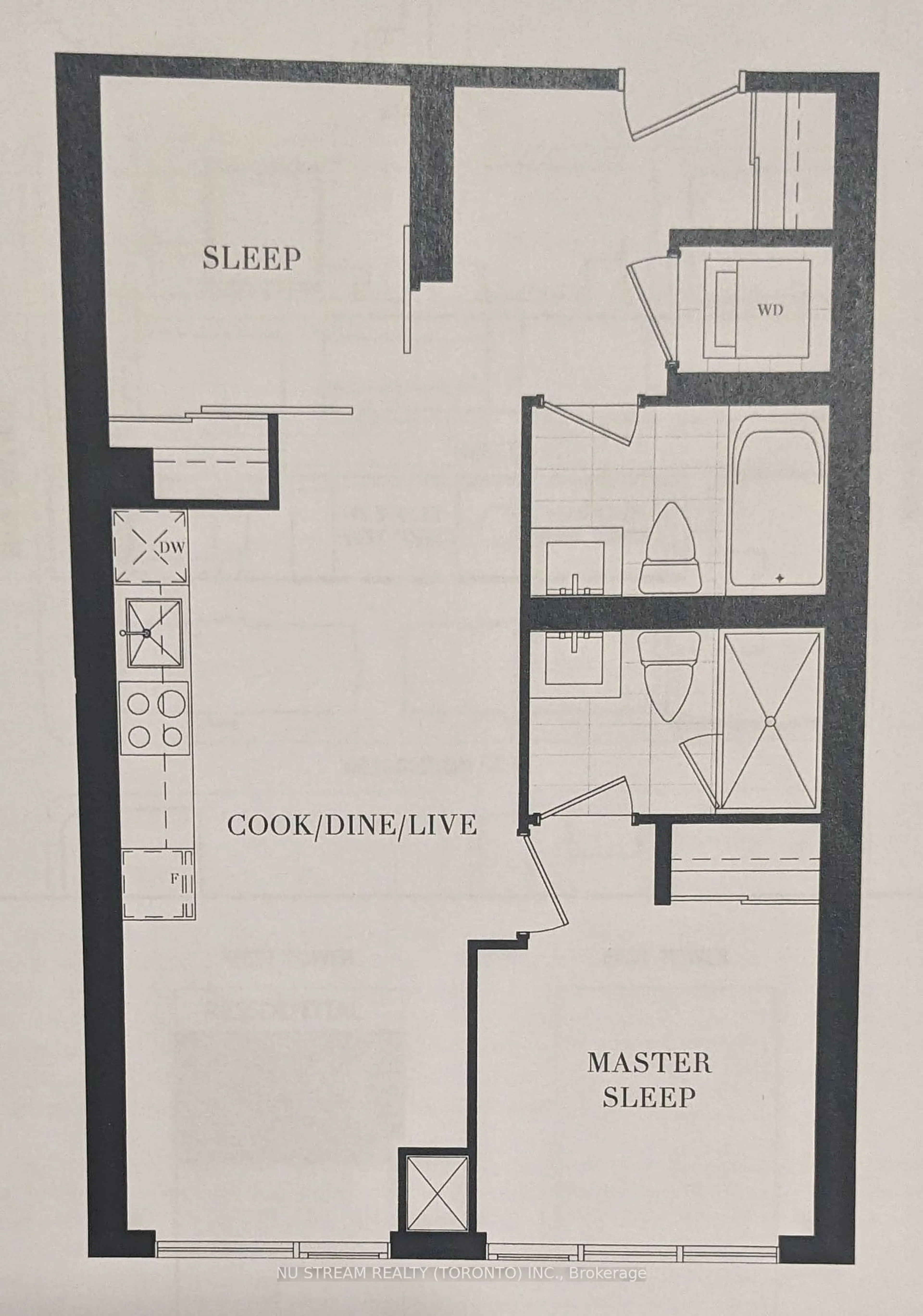 Floor plan for 15 Mercer St #510, Toronto Ontario M5V 0T8