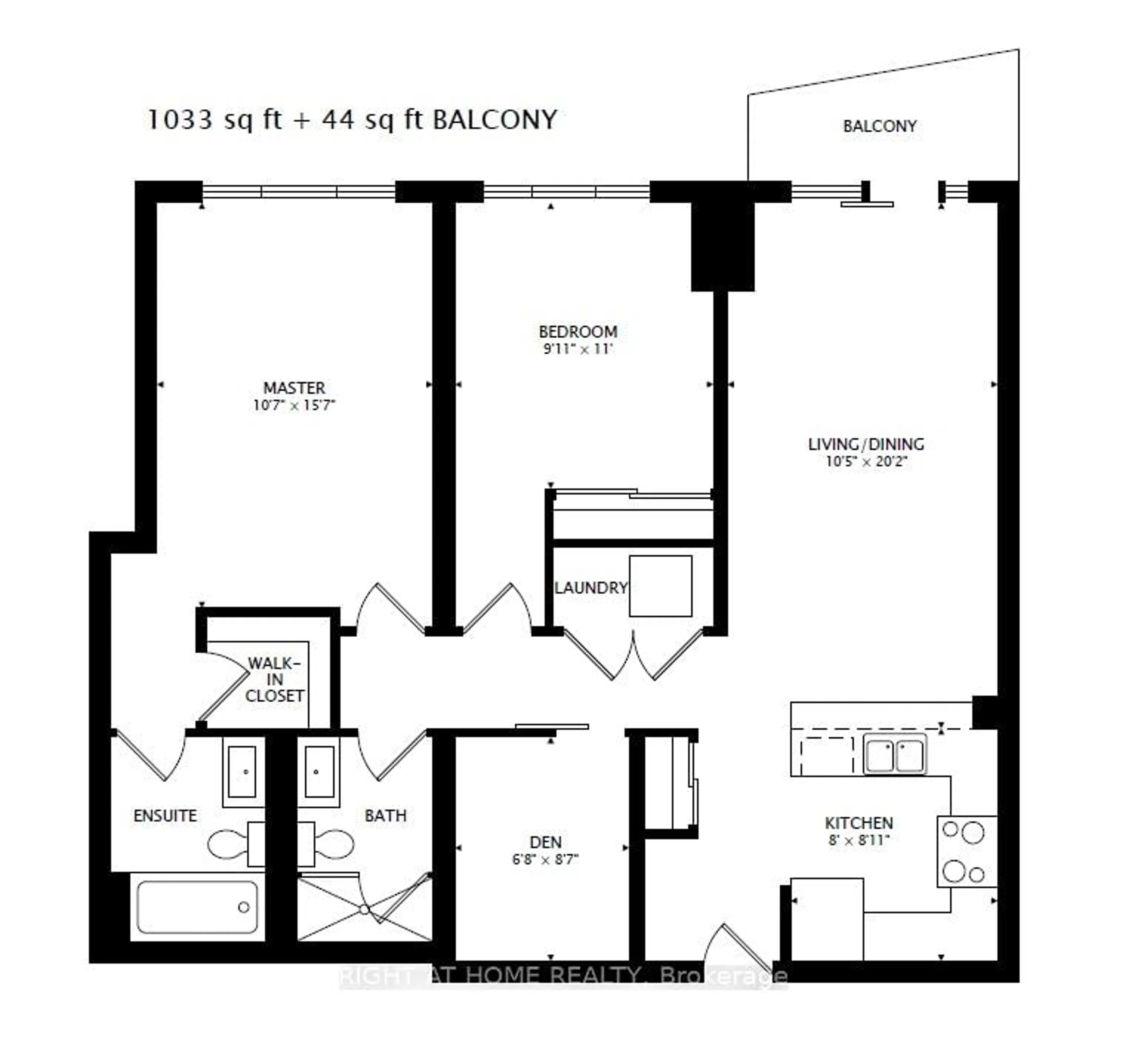 Floor plan for 17 Ruddington Dr #503, Toronto Ontario M2K 0A8