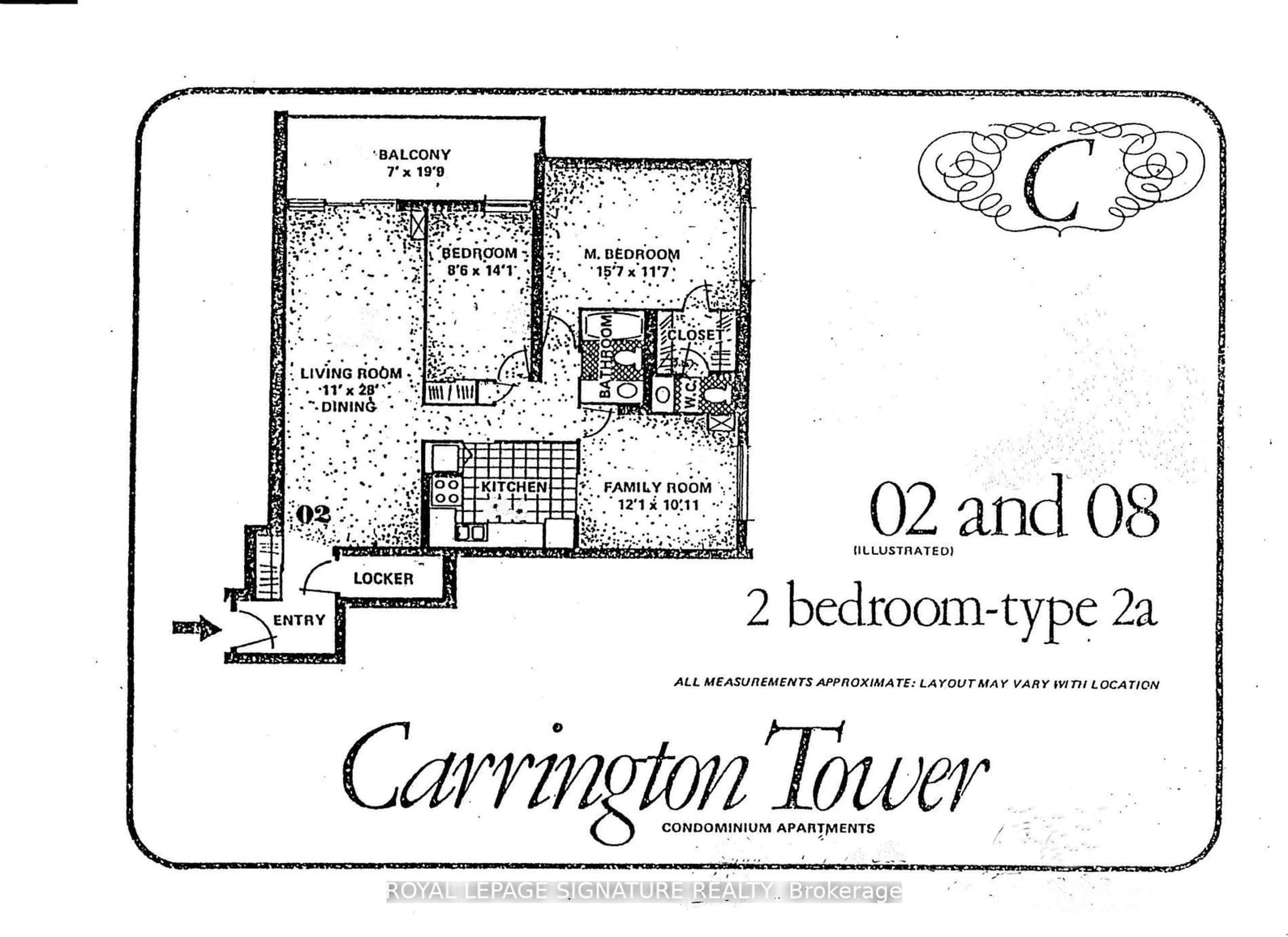 Floor plan for 10 Tangreen Crt #702, Toronto Ontario M2M 4B9