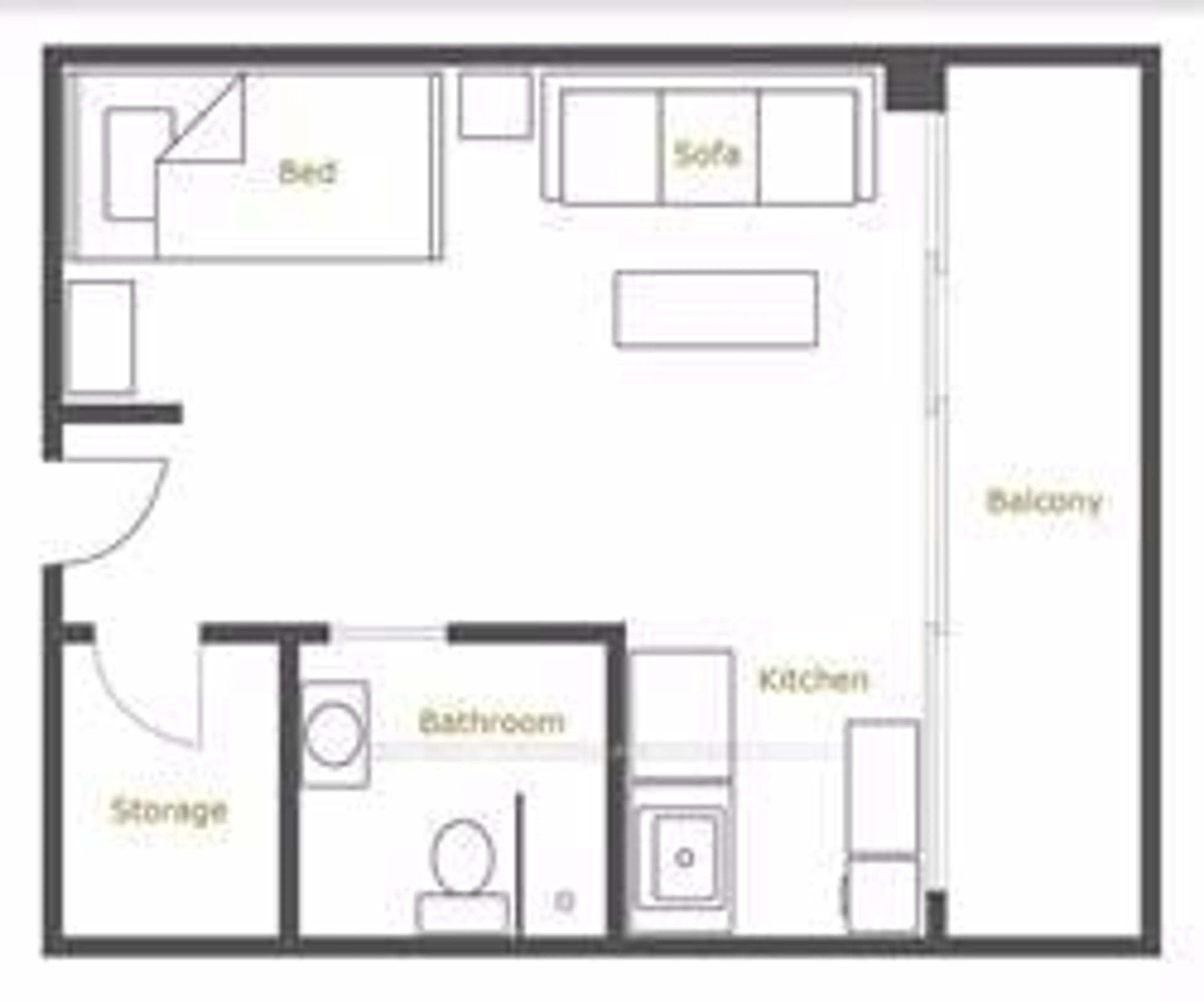 Floor plan for 720 Spadina Ave #706, Toronto Ontario M5S 2T9