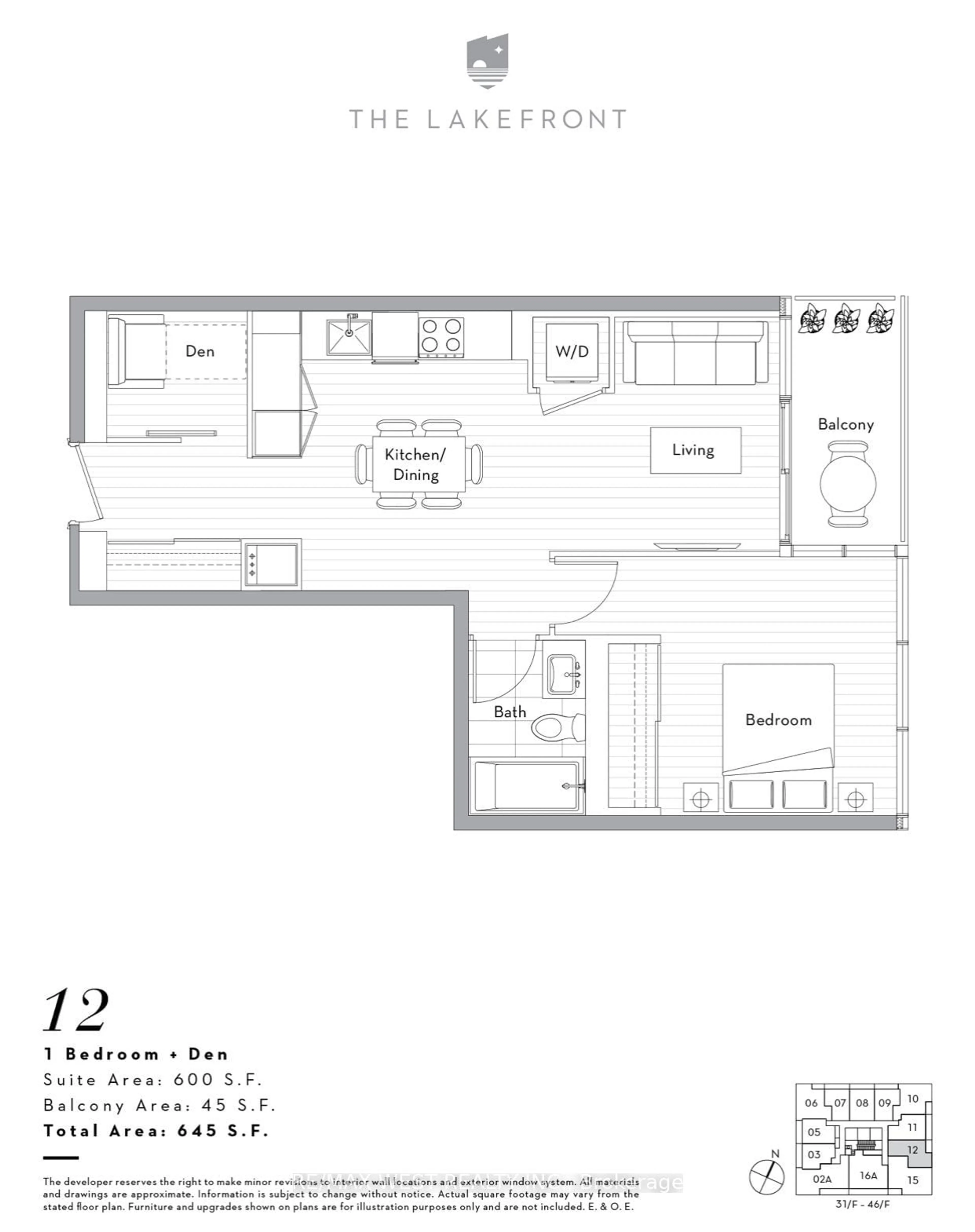 Floor plan for 17 Bathurst St #3912, Toronto Ontario M5V 0N1