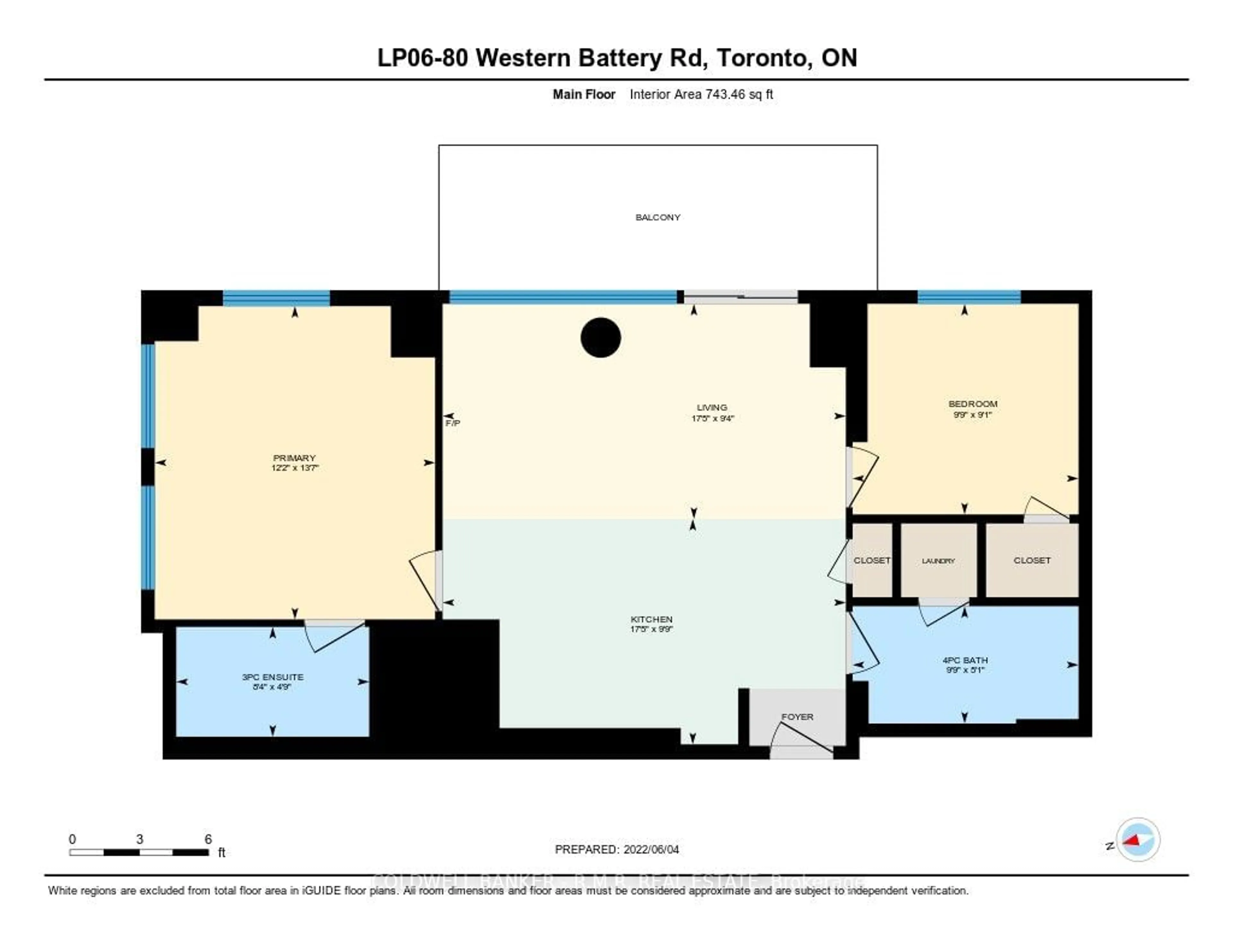 Floor plan for 80 Western Battery Rd #2406, Toronto Ontario M6K 3S1