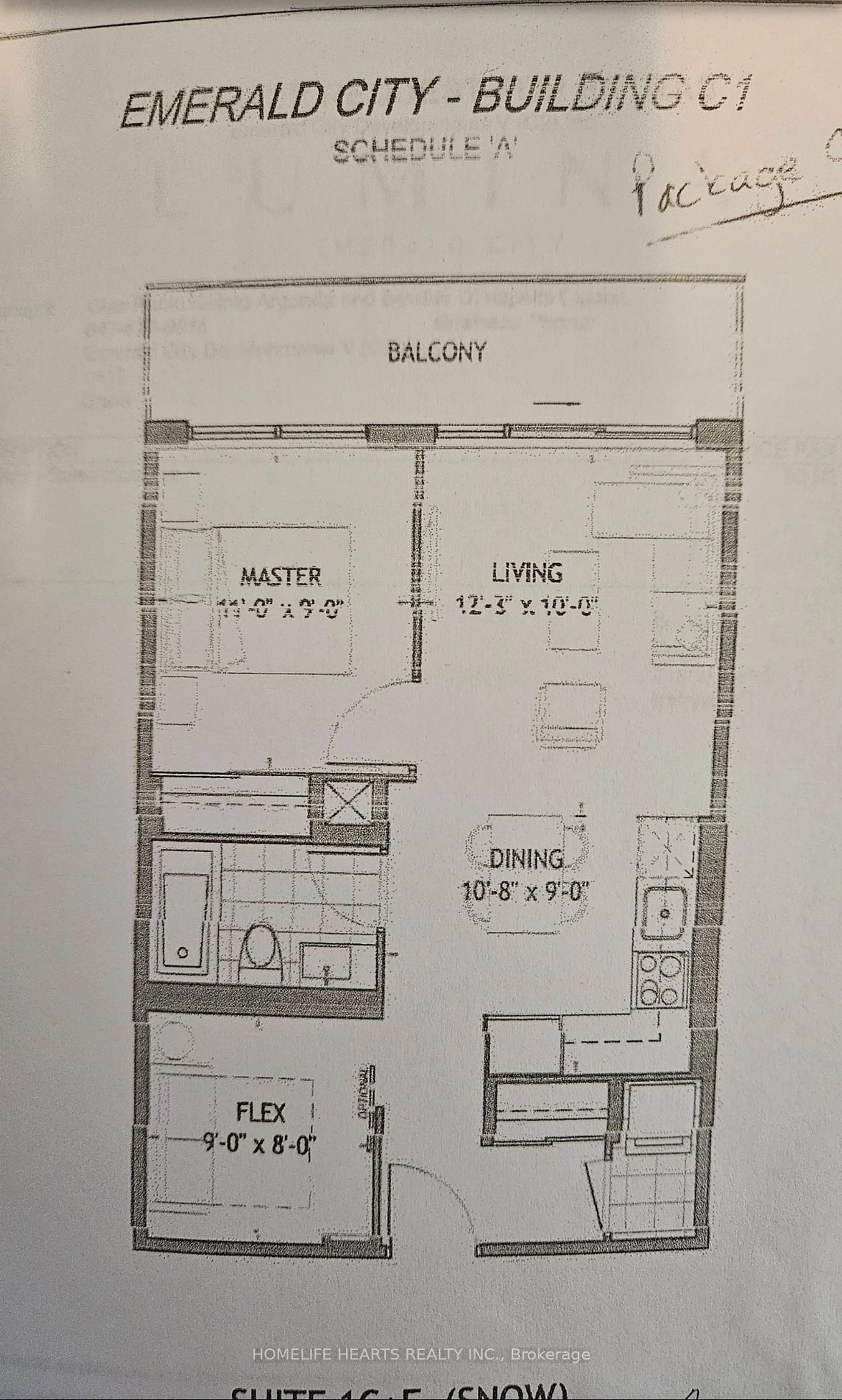 Floor plan for 36 Forest Manor Rd #413, Toronto Ontario M2J 0H2