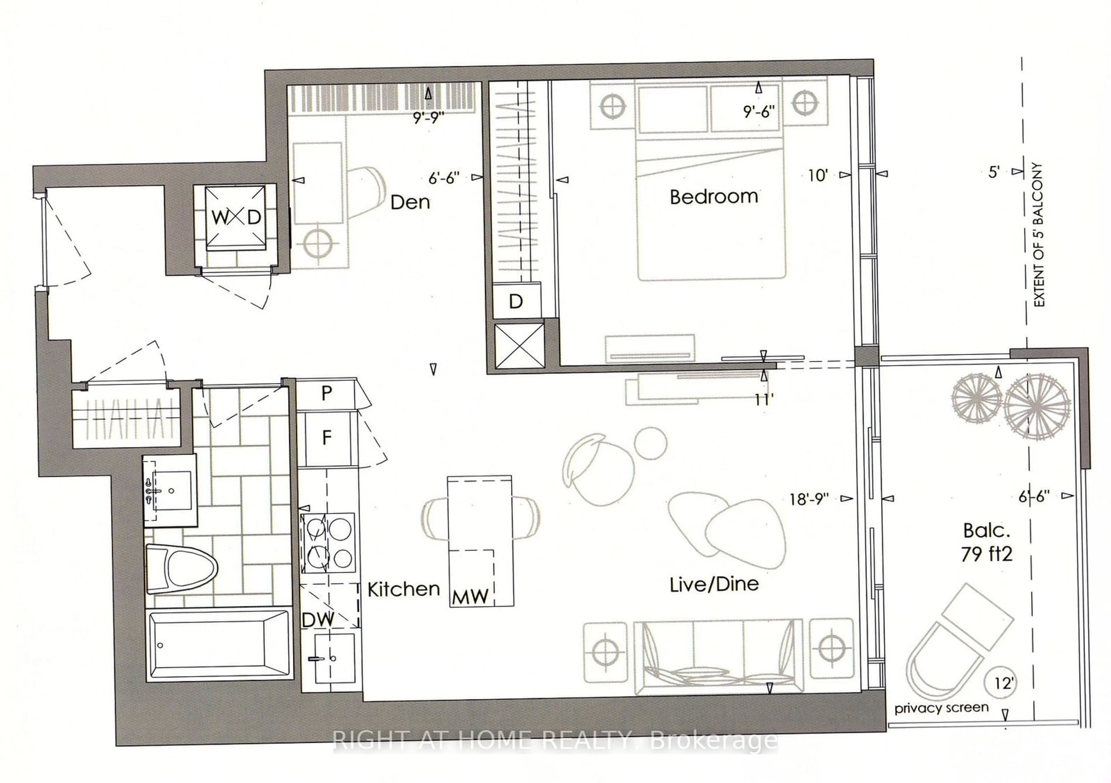 Floor plan for 7 Grenville St #2809, Toronto Ontario M4Y 1A1