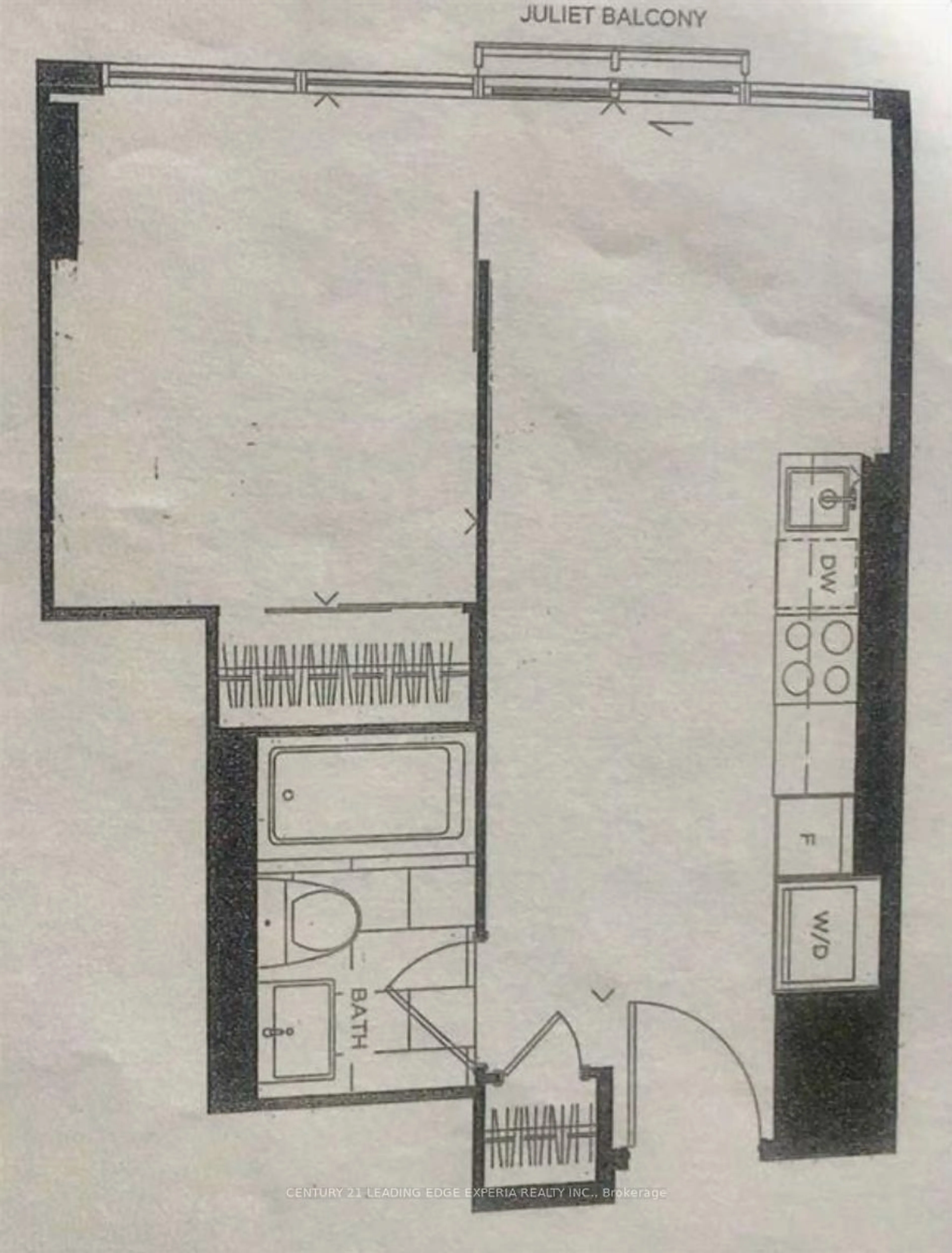 Floor plan for 28 Wellesley St #410, Toronto Ontario M4Y 0C4