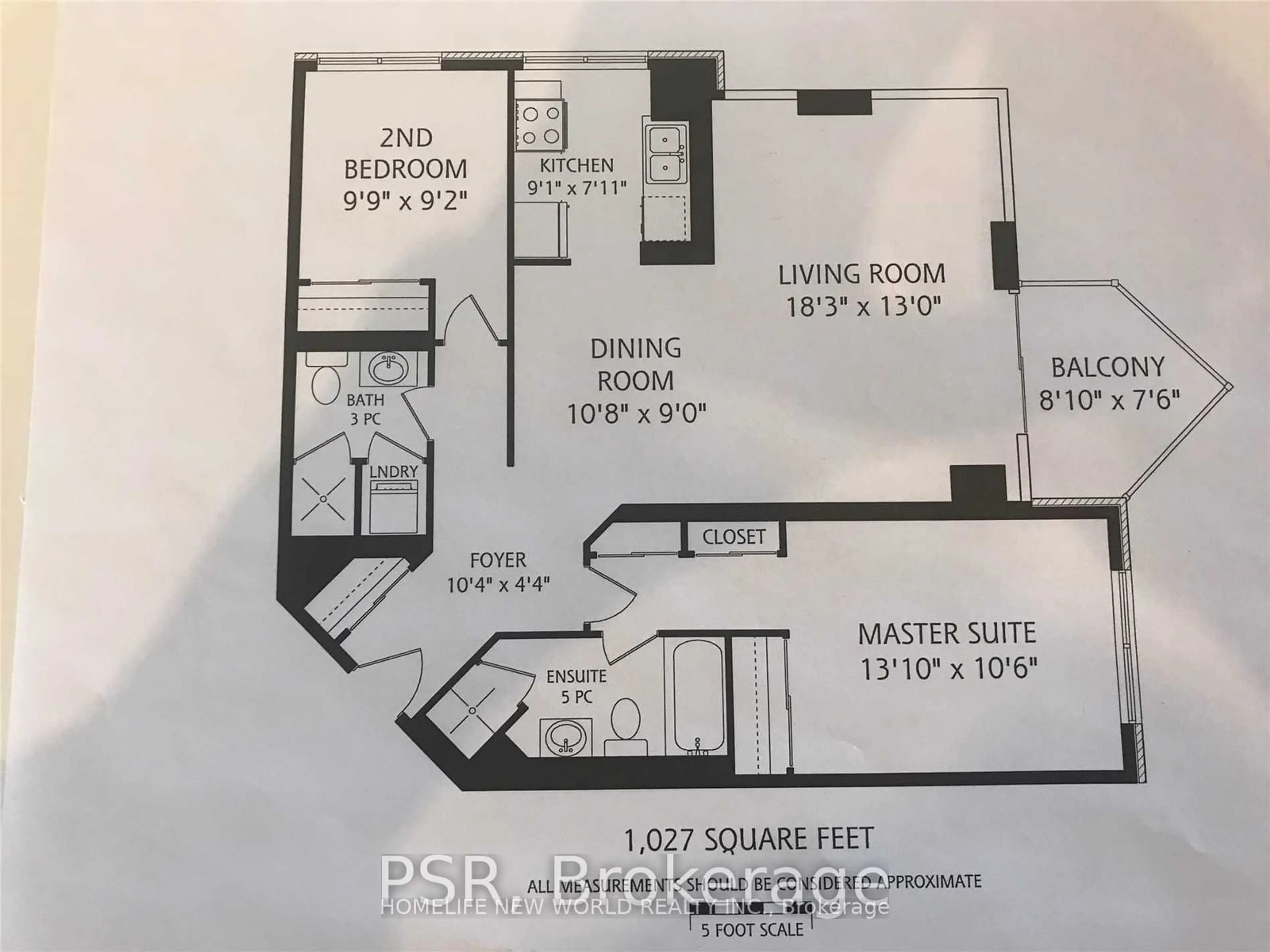 Floor plan for 85 Bloor St #411, Toronto Ontario M4W 3Y1